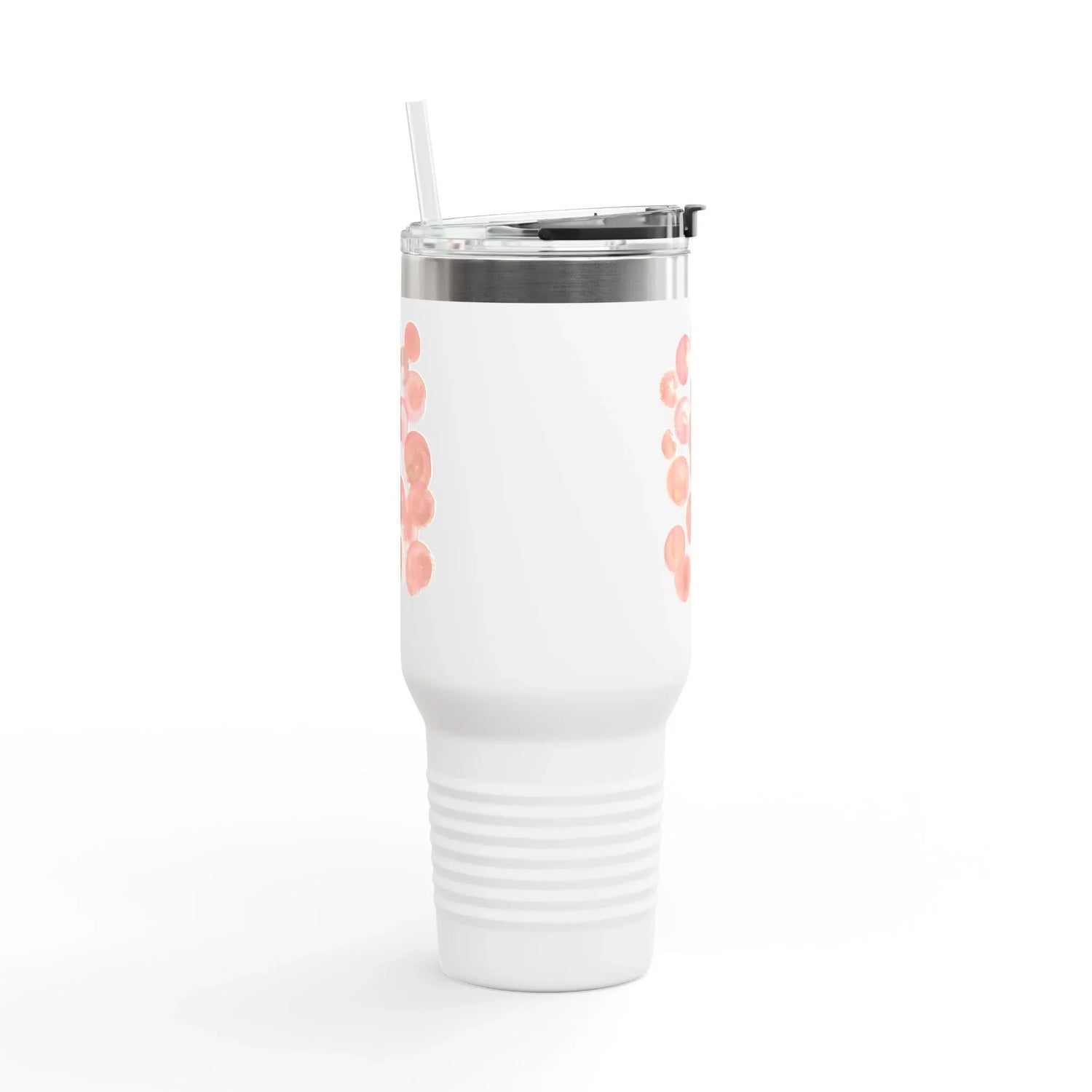 40oz Insulated Travel Mug – Rosee Petale Watercolor Design - Laure Leprince - Artiste Peintre