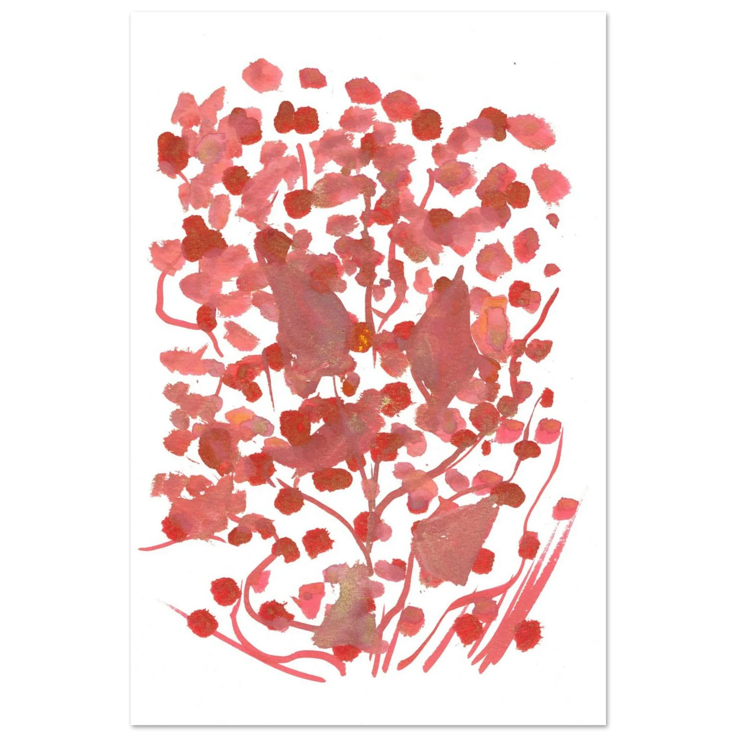 Premium Matte Paper Poster Aquarelle Originale RDJ3-5 - Laure Leprince - Artiste Peintre