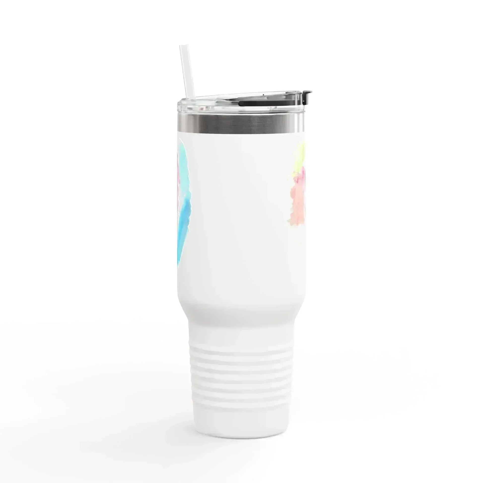 40oz Insulated Travel Mug – Aurora Pastel Watercolor Design - Laure Leprince - Artiste Peintre