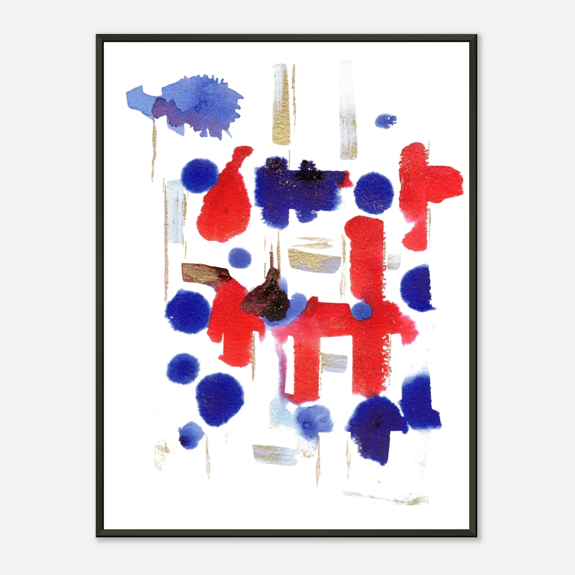 Classic Semi-Glossy Paper Metal Framed Poster Structure Carmine - Laure Leprince - Artiste Peintre