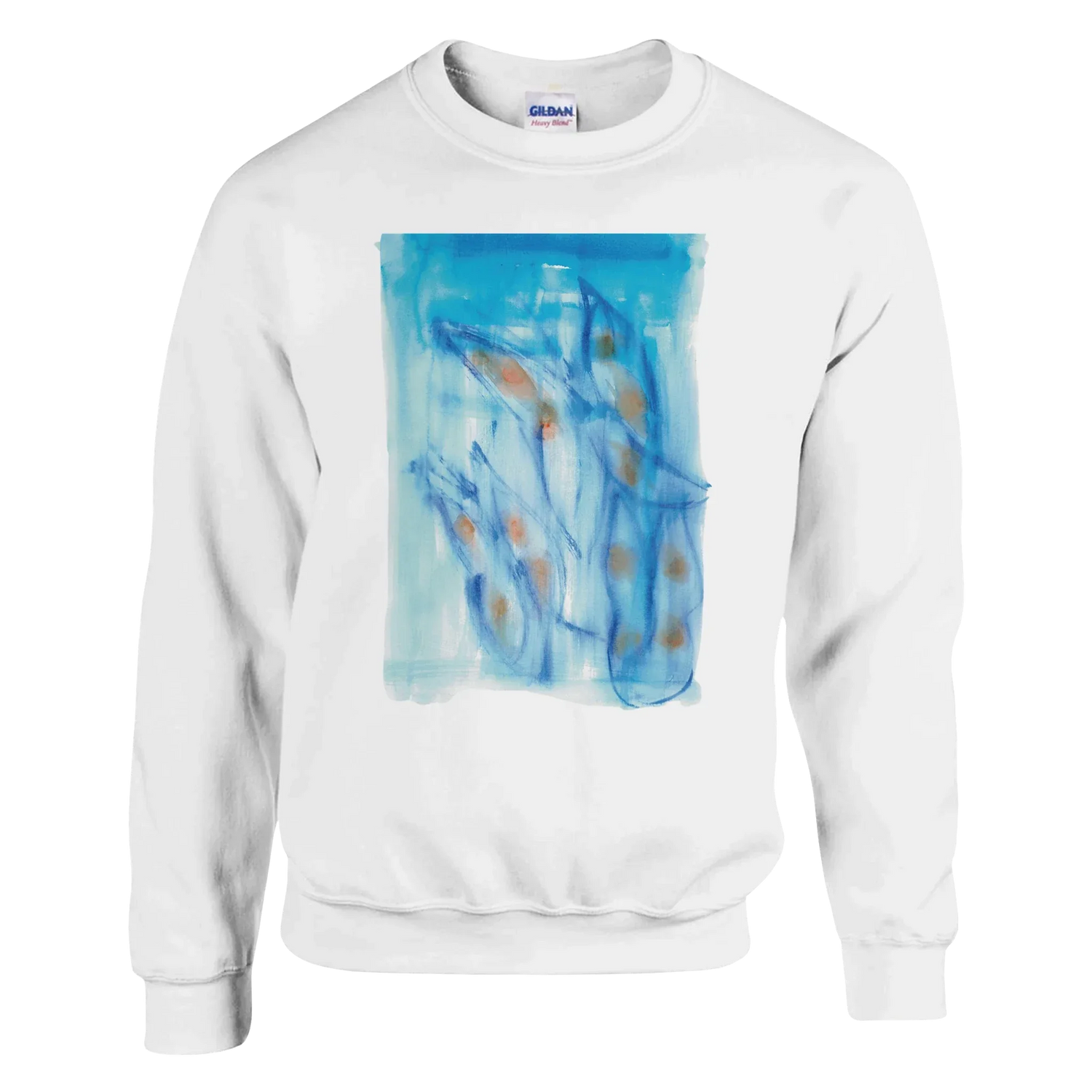 Sweatshirt Unisexe Classique Blue Sprouts – Impression Artistique Multicolore - Laure Leprince - Artiste Peintre