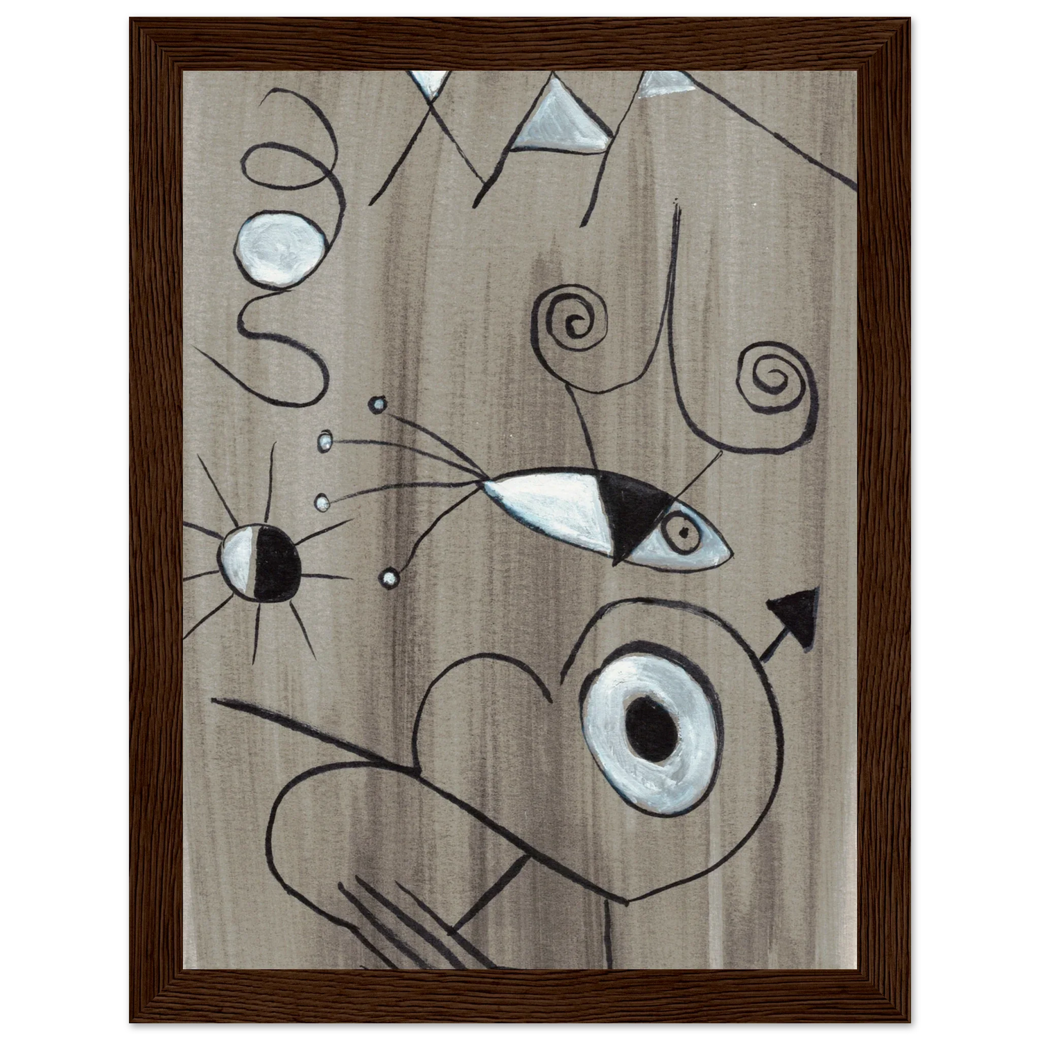 Affiche encadrée bois | Papier mat qualité musée | Aquarelle originale Laure Leprince - Laure Leprince - Artiste Peintre