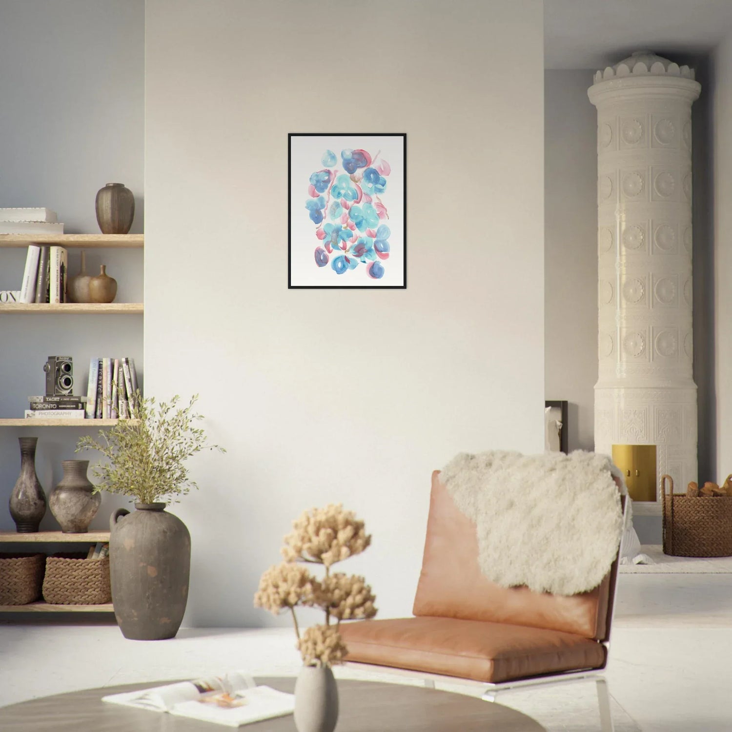 Affiche Encadrée Museum-Quality Matte Paper Wooden Framed Masque - Laure Leprince - Artiste Peintre