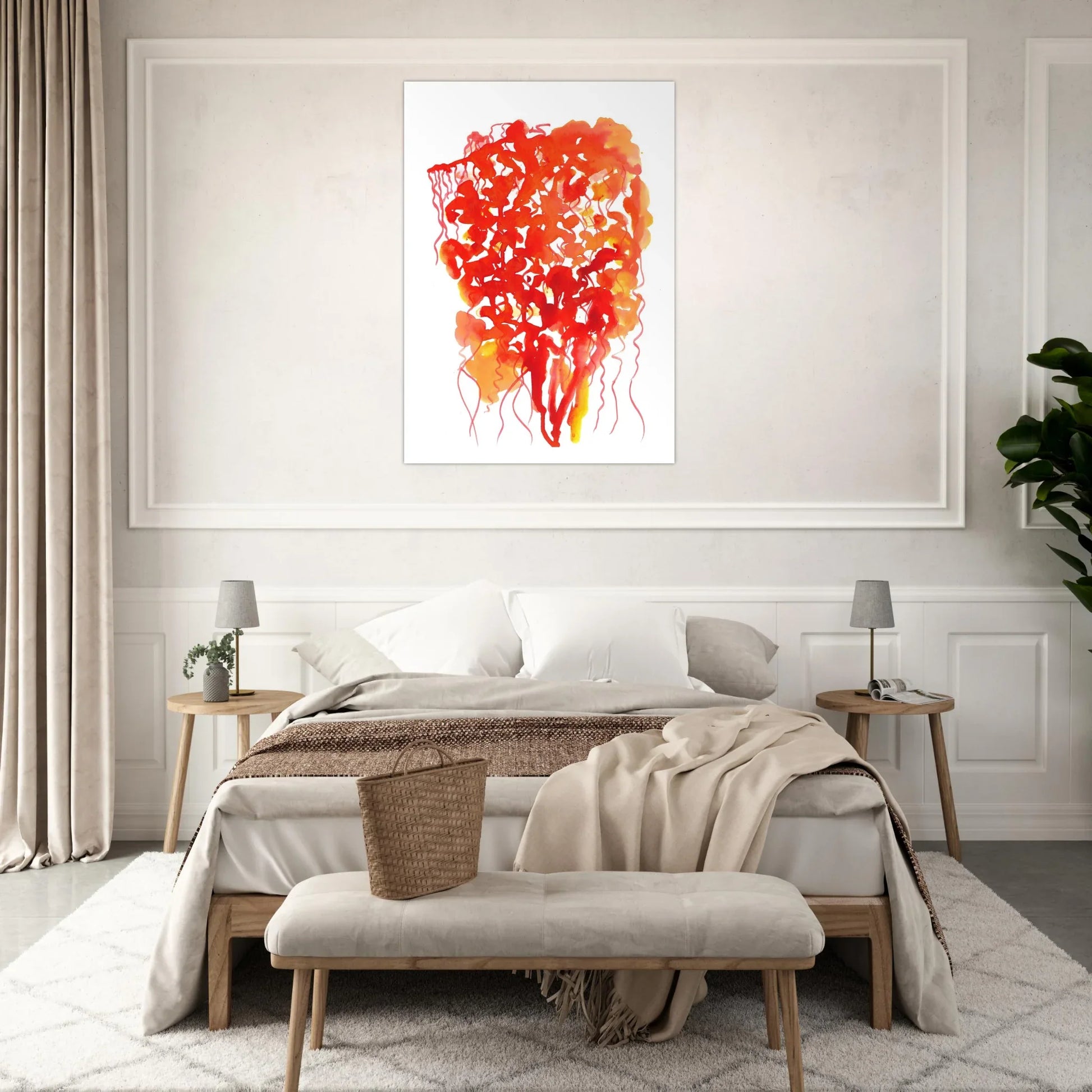 Premium Matte Paper Poster Aquarelle Originale RDJ3-13 - Laure Leprince - Artiste Peintre