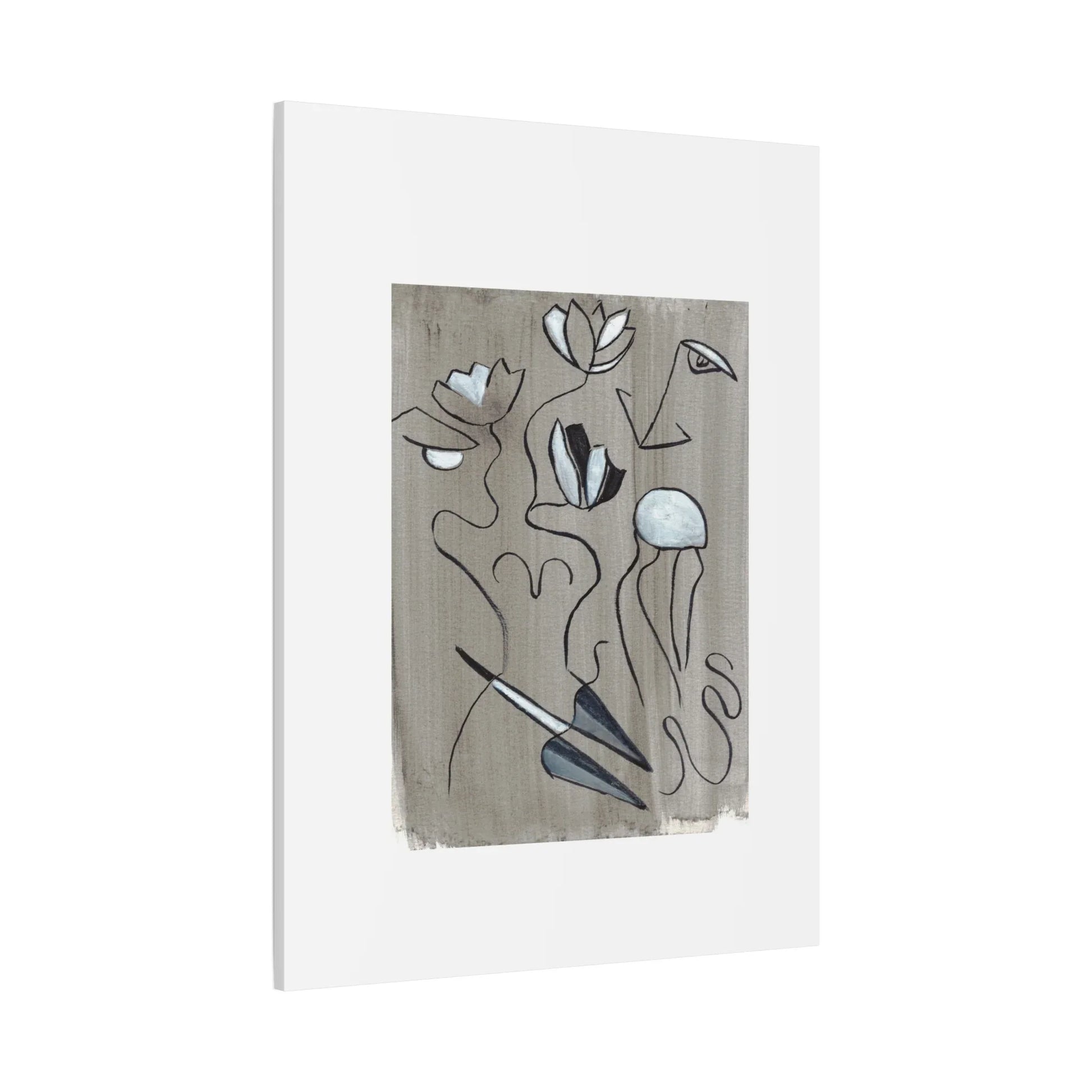 Abstract Femme Lotus Canvas Print — Modern Coastal Wall Art - Laure Leprince - Artiste Peintre