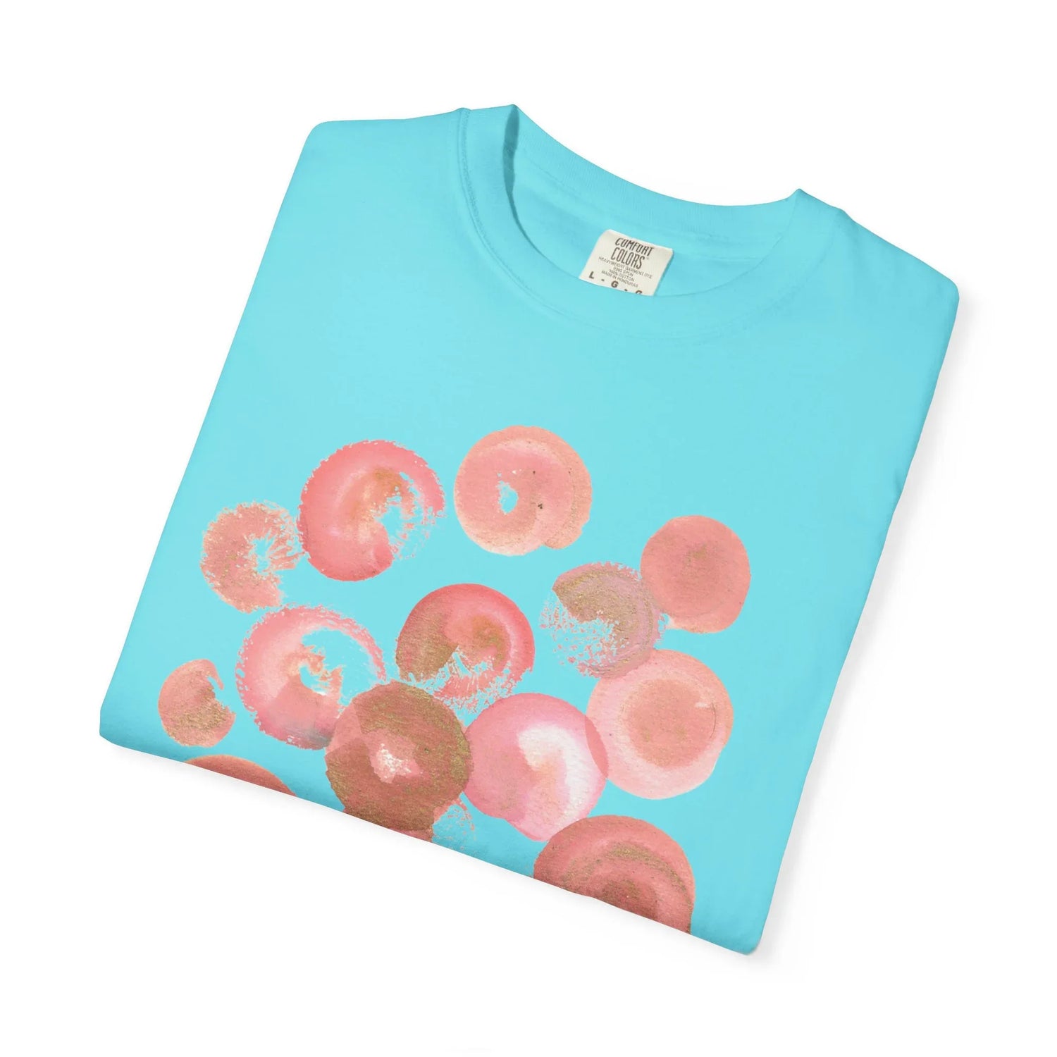 Abstract Rosee Petale T-Shirt — Bright Watercolor Square Art Tee - Laure Leprince - Artiste Peintre