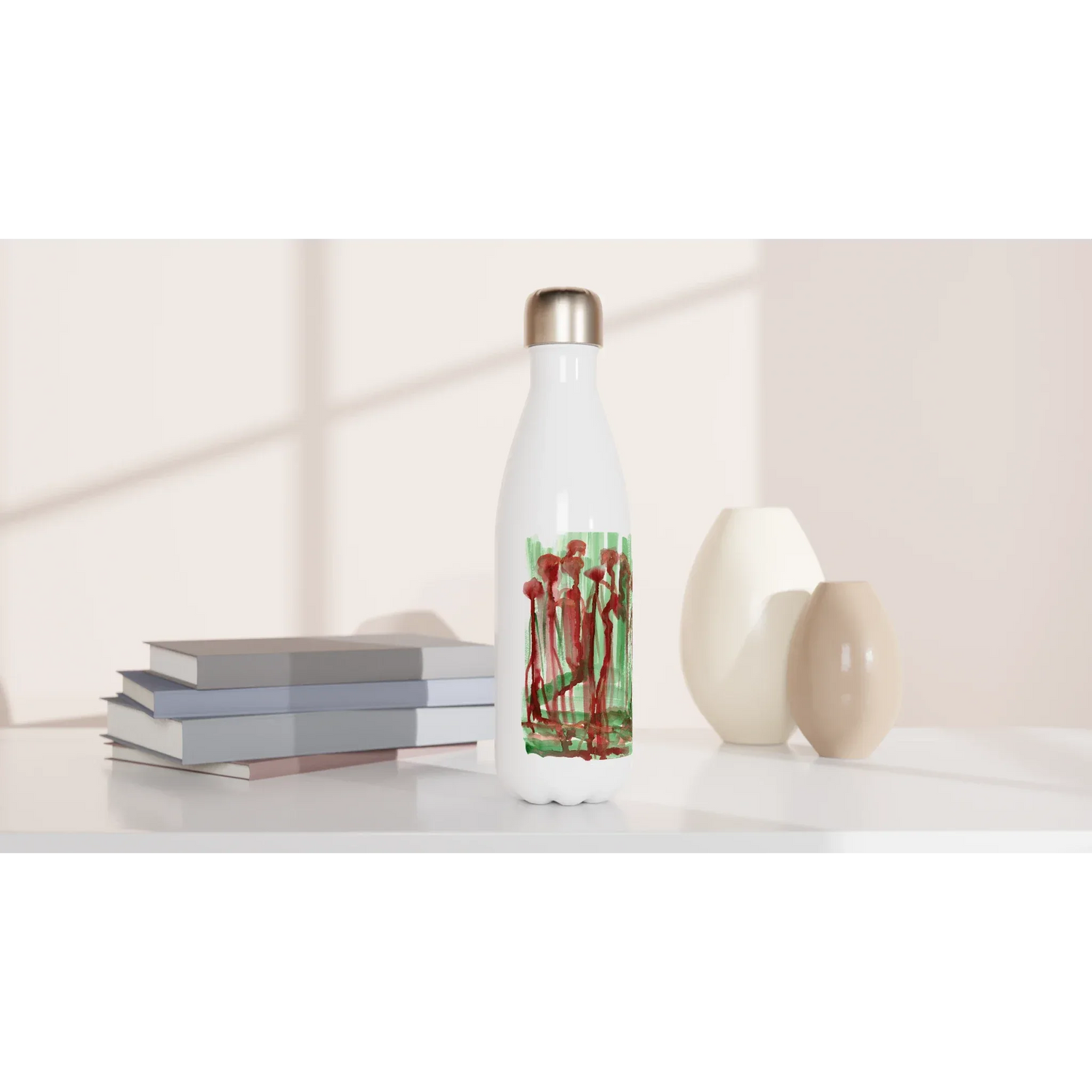 Bouteille isotherme en acier inoxydable 500 ml Forest Choir – Design artistique exclusif - Laure Leprince - Artiste Peintre