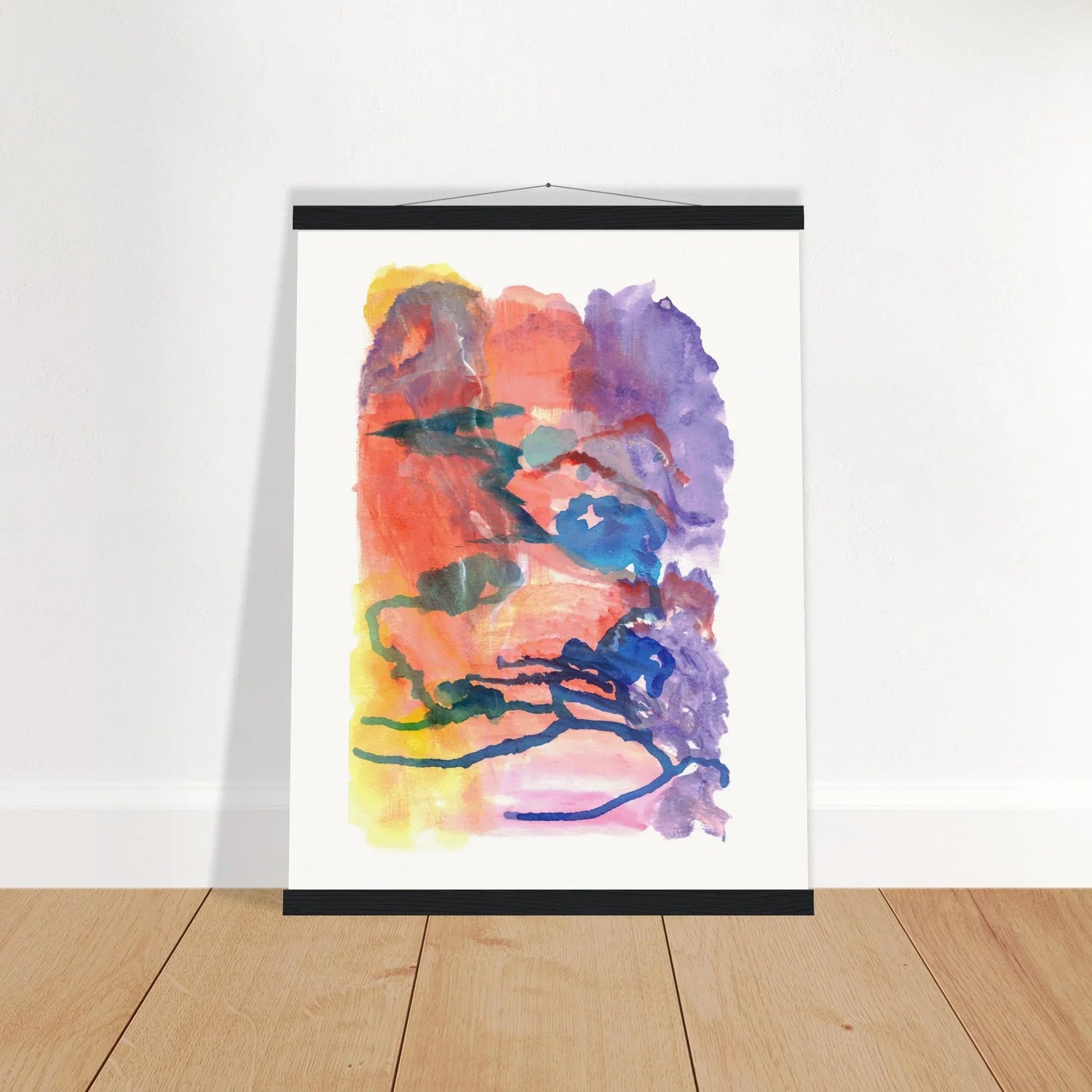 Museum-Quality Matte Paper Poster with Hanger Neon mirage - Laure Leprince - Artiste Peintre
