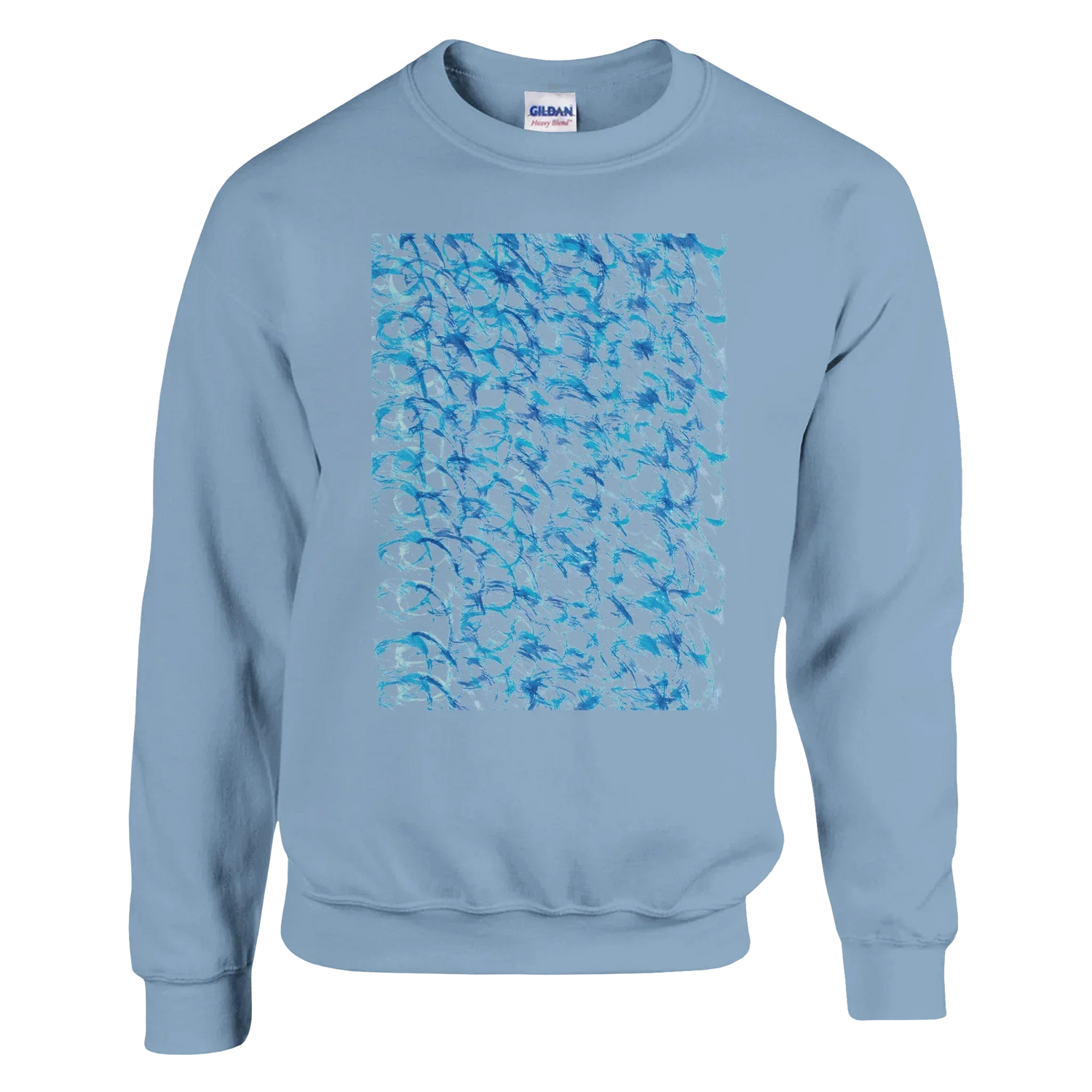 Sweatshirt Unisexe Classique Blue Waves– Impression Artistique Multicolore - Laure Leprince - Artiste Peintre