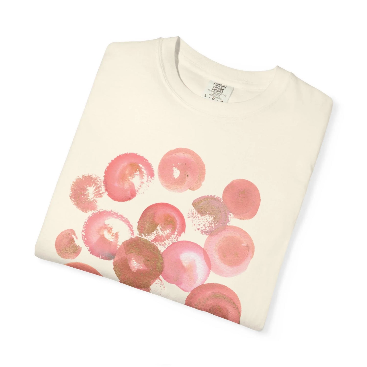 Abstract Rosee Petale T-Shirt — Bright Watercolor Square Art Tee - Laure Leprince - Artiste Peintre