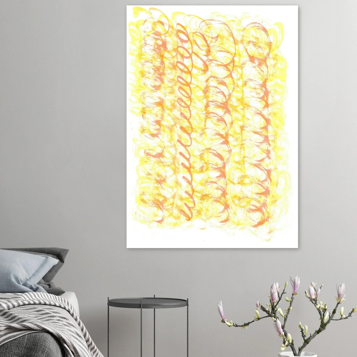 Sun-Kissed Abstract Swirls: Premium Matte Paper Poster - Vibrant Aquarelle Art for Any Space - Laure Leprince - Artiste Peintre