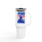 40oz Insulated Travel Mug – Midnight SirenWatercolor Design - Laure Leprince - Artiste Peintre