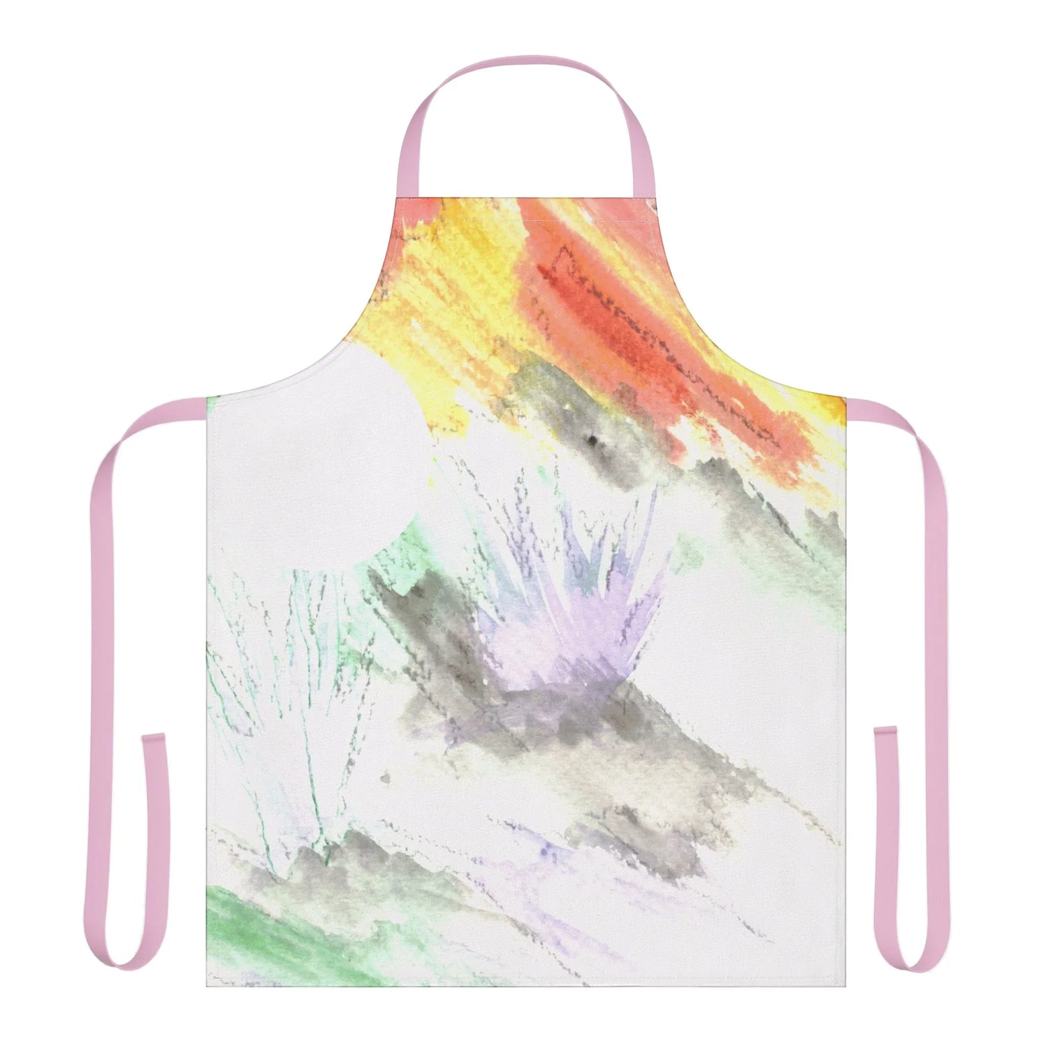 Abstract Apron Lavander Drift – Artistic Kitchen Chef Gift - Laure Leprince - Artiste Peintre