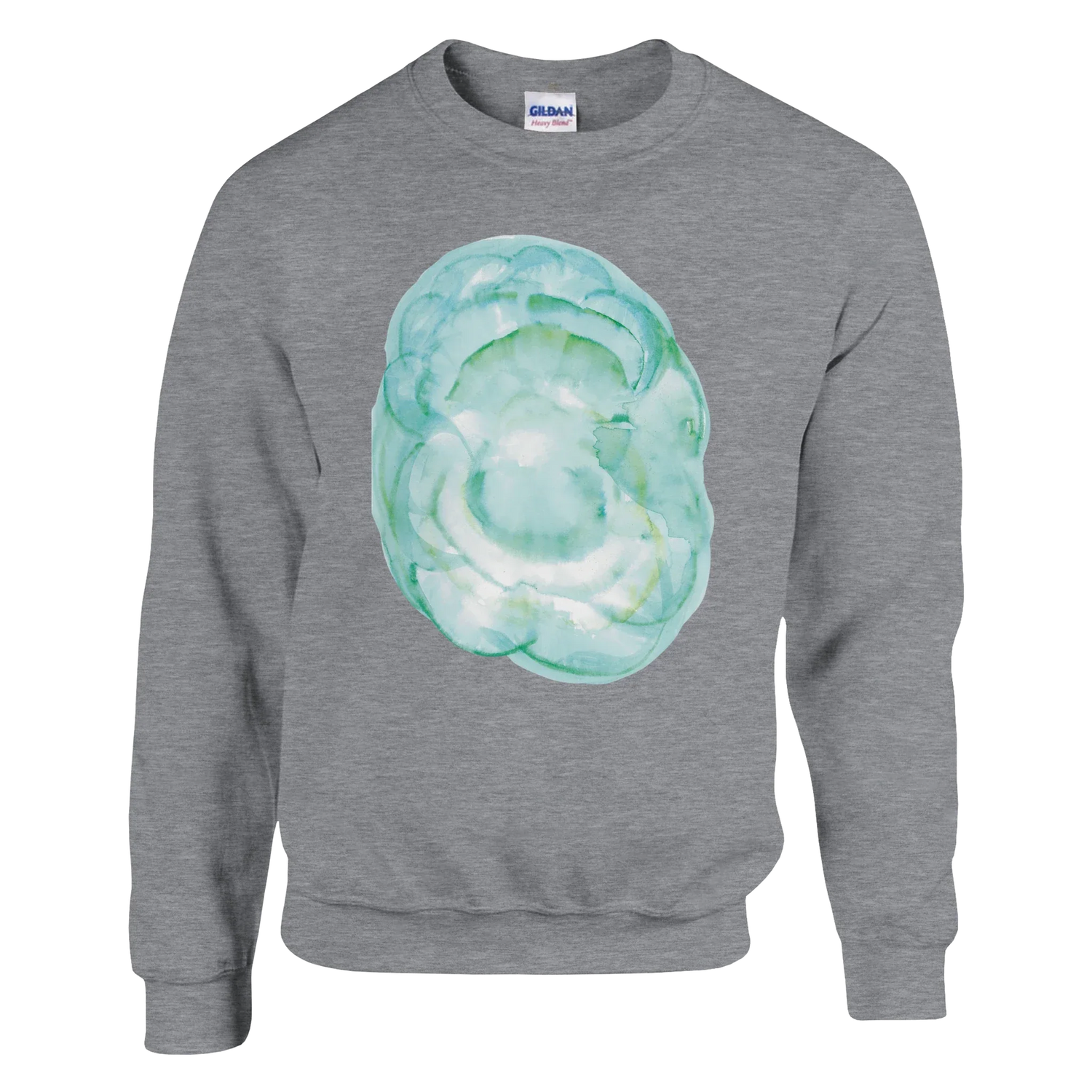 Sweatshirt Unisexe Classique Aqua Bloom – Impression Artistique Multicolore - Laure Leprince - Artiste Peintre