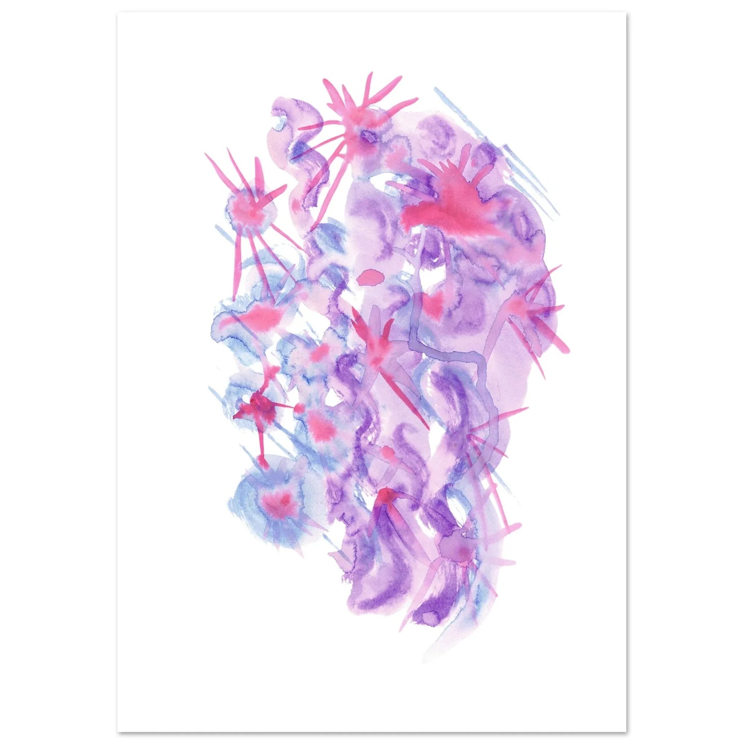 Affiche premium sur papier mat Nebuleuse Pourpre – Art mural de qualité supérieure - Laure Leprince - Artiste Peintre