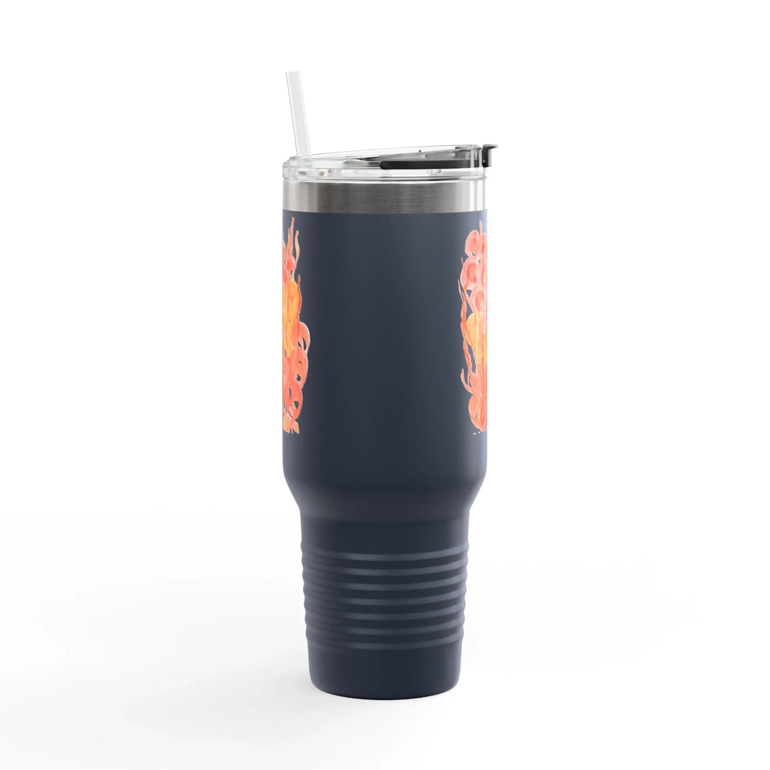 40oz Insulated Travel Mug – Sunrice Flora Watercolor Design - Laure Leprince - Artiste Peintre
