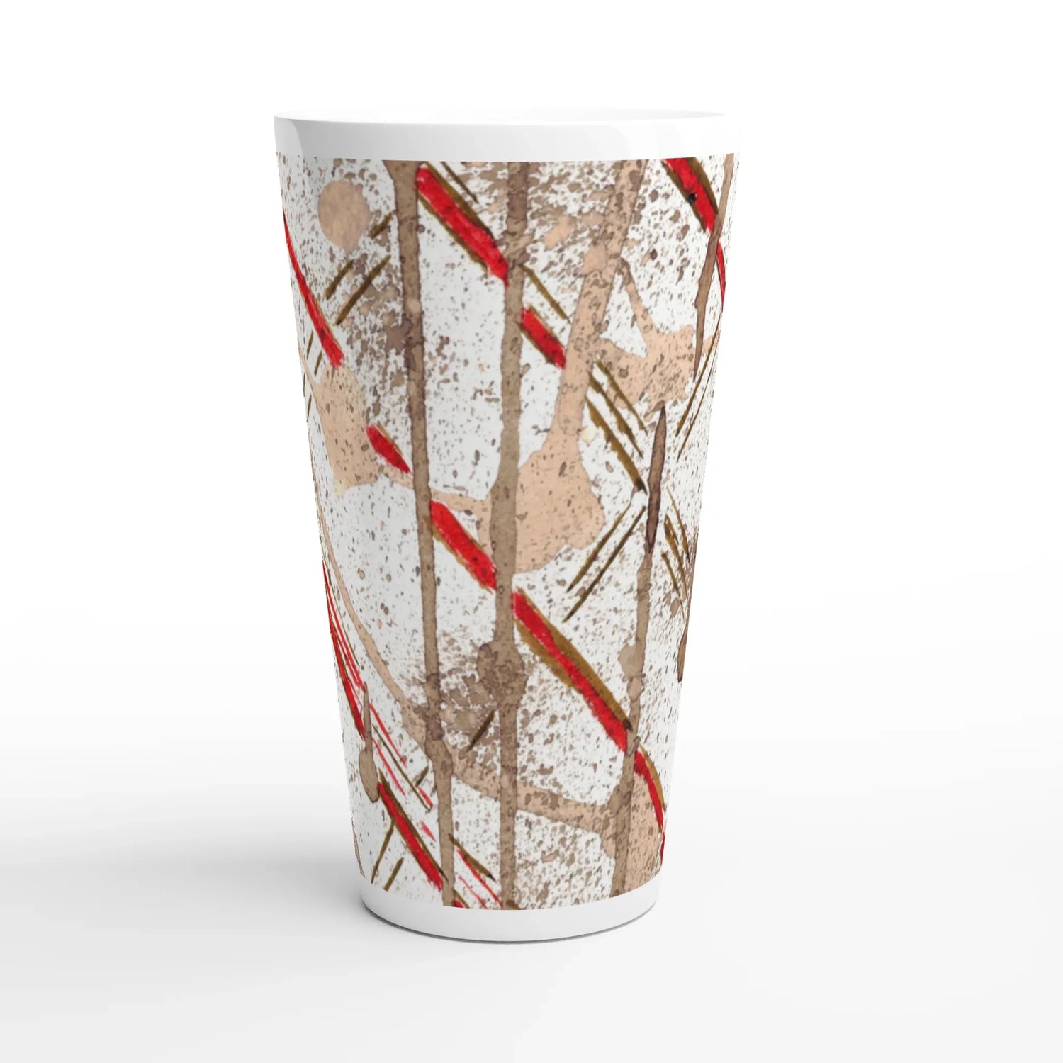 Mug à Latte en Céramique Blanche 500 ml particules – Élégant, durable et brillant - Laure Leprince - Artiste Peintre