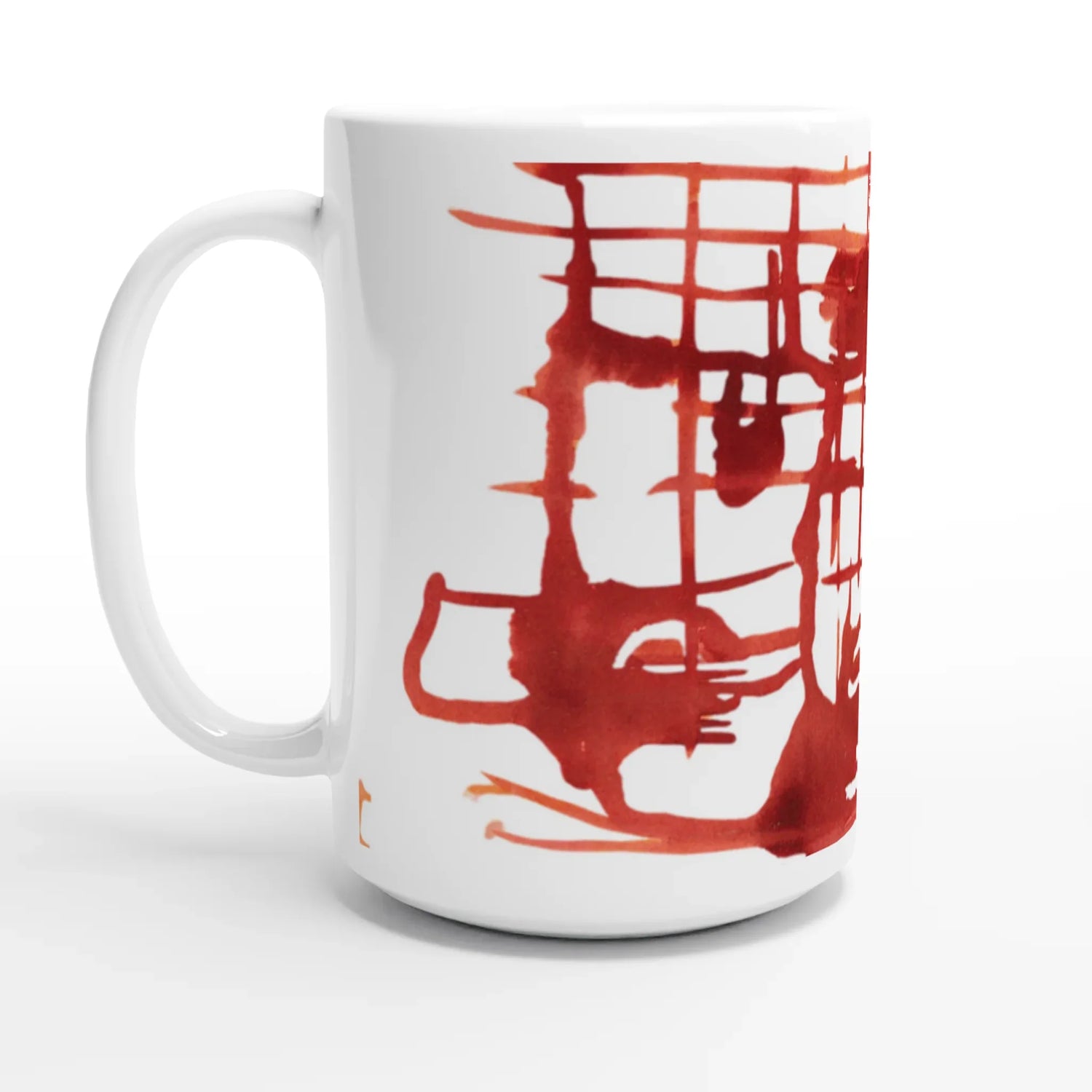 Mug en céramique blanche 44 Solar Frame – Grand format, design et qualité durable - Laure Leprince - Artiste Peintre