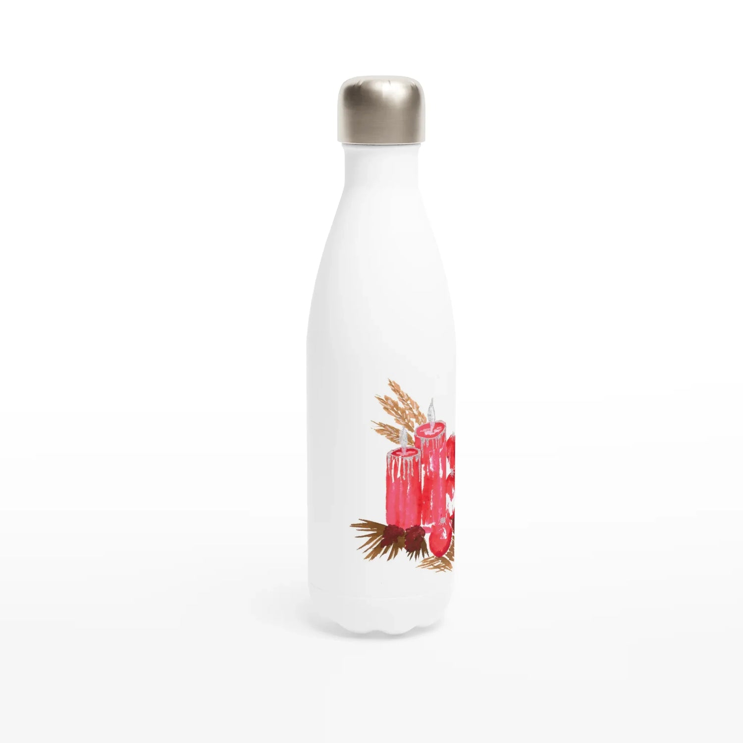 Bouteille isotherme en acier inoxydable 500 ml Bougie – Design artistique exclusif - Laure Leprince - Artiste Peintre