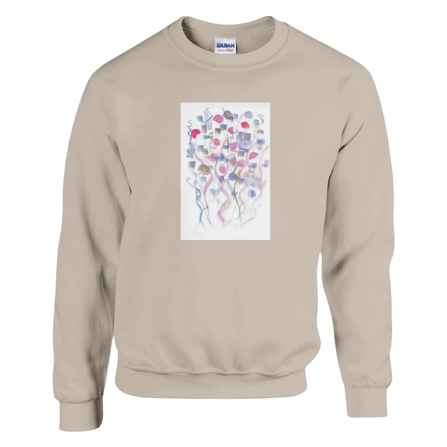 Sweatshirt Unisexe Classique Petal Drift – Impression Artistique Multicolore - Laure Leprince - Artiste Peintre