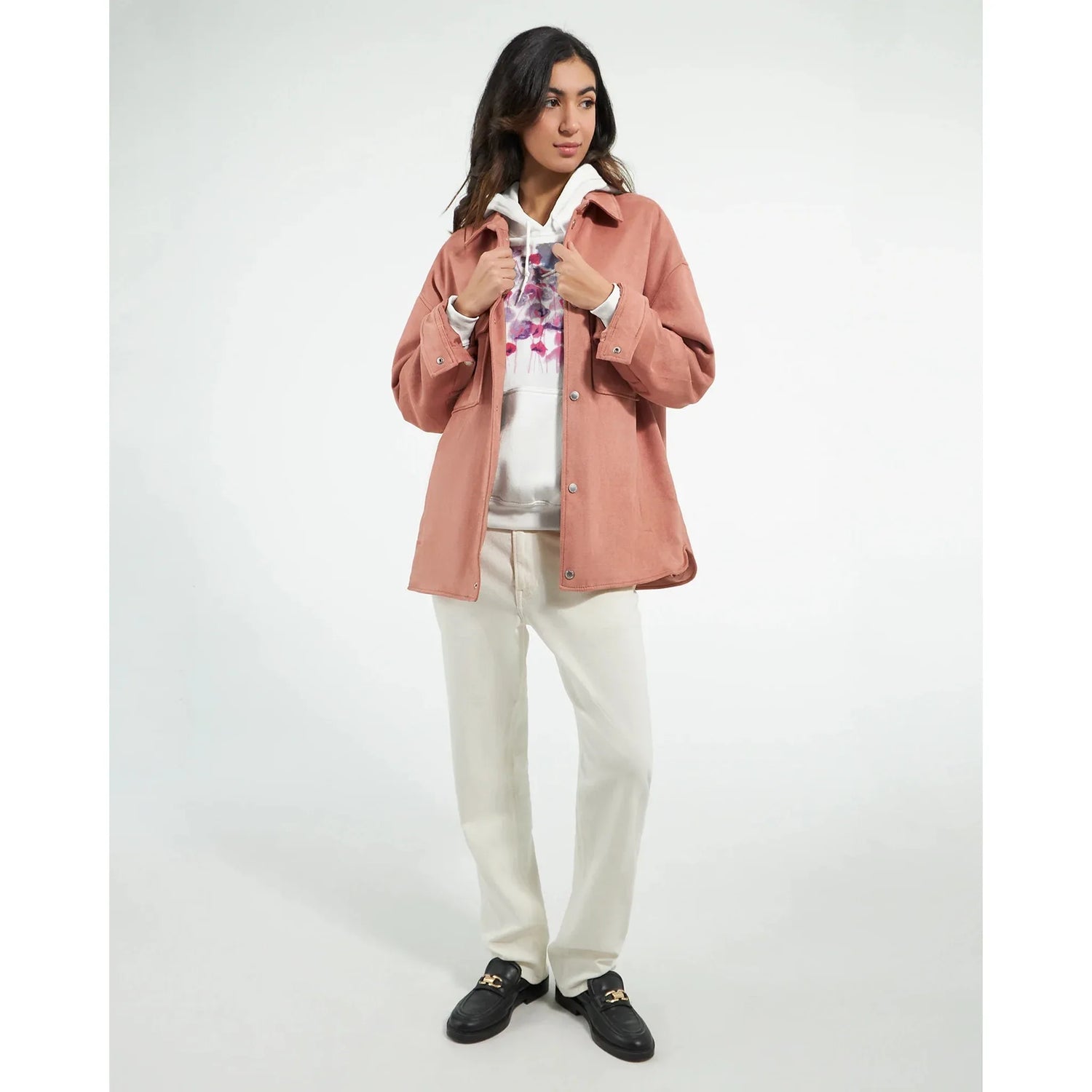 Sweat à capuche unisexe artistique Jardin des Ombrelles| Gildan® 18500 White - Laure Leprince - Artiste Peintre