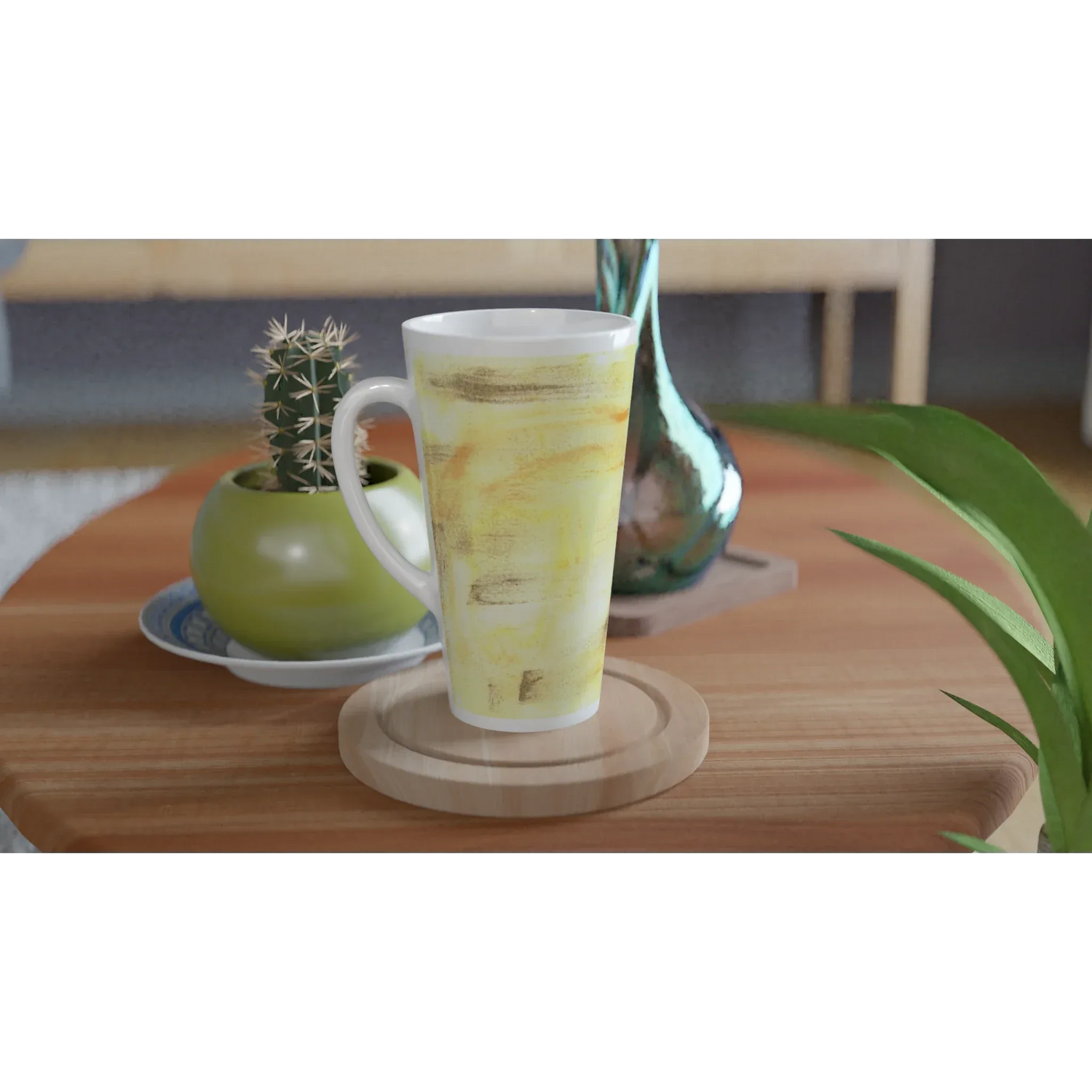 Mug à Latte en Céramique 500 ml Golden Haze – Élégant, durable et brillant - Laure Leprince - Artiste Peintre