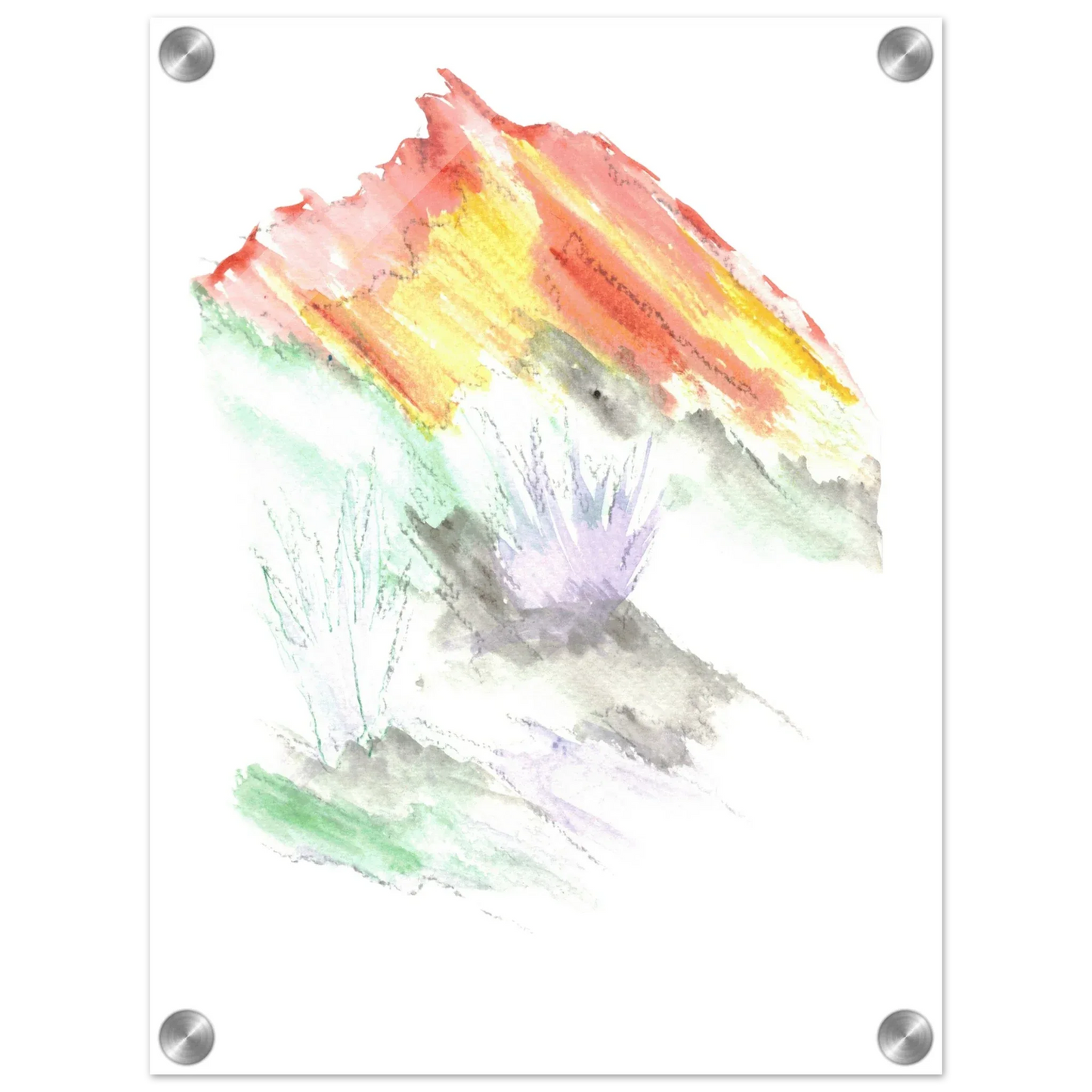 Impression sur acrylique brillante Lavander Drift | Art contemporain par Laure Leprince - Laure Leprince - Artiste Peintre
