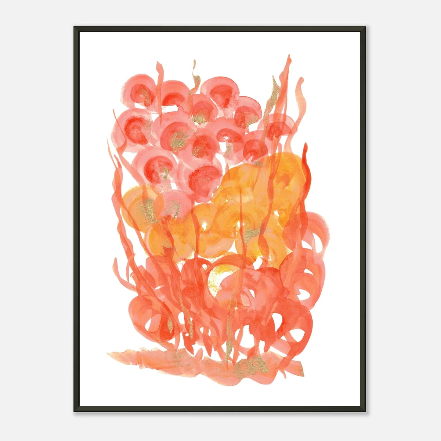 Classic Semi-Glossy Paper Metal Framed Post Sunrice Flora - Laure Leprince - Artiste Peintre
