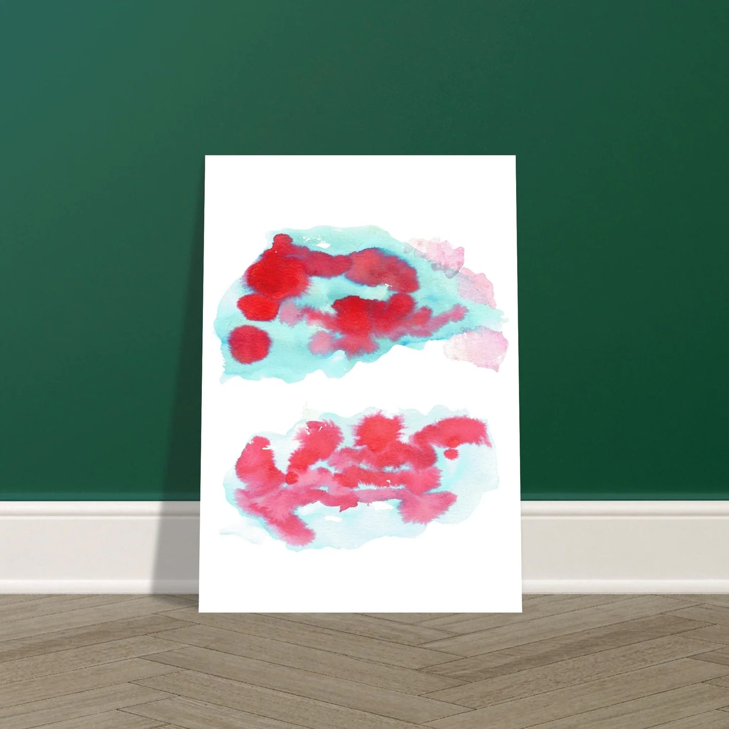 Affiche premium sur papier mat Brumes Carmin – Art mural de qualité supérieure - Laure Leprince - Artiste Peintre