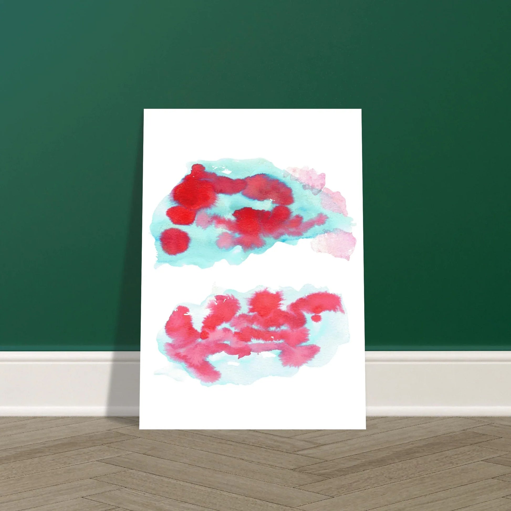 Affiche premium sur papier mat Brumes Carmin – Art mural de qualité supérieure - Laure Leprince - Artiste Peintre