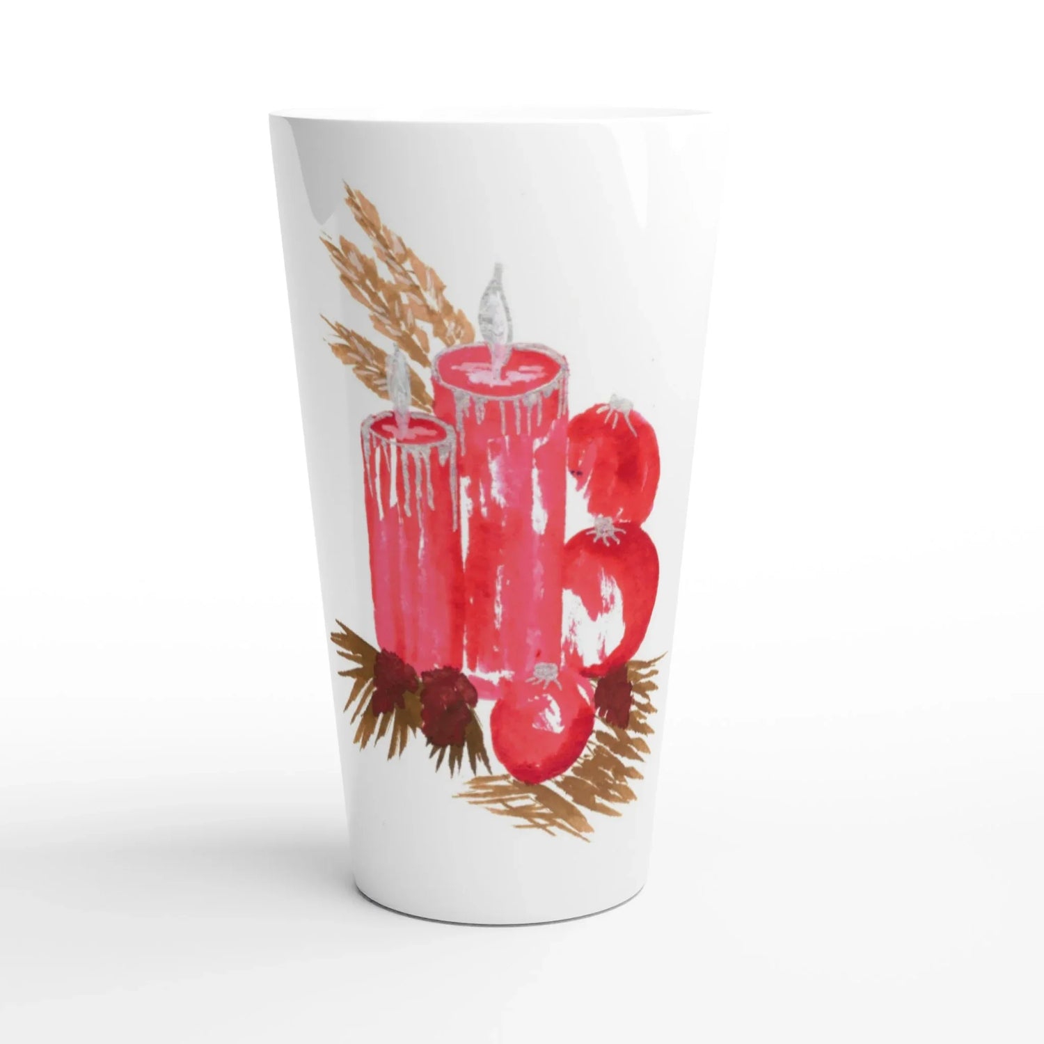 Mug à Latte en Céramique Blanche 500 ml Bougie – Élégant, durable et brillant - Laure Leprince - Artiste Peintre