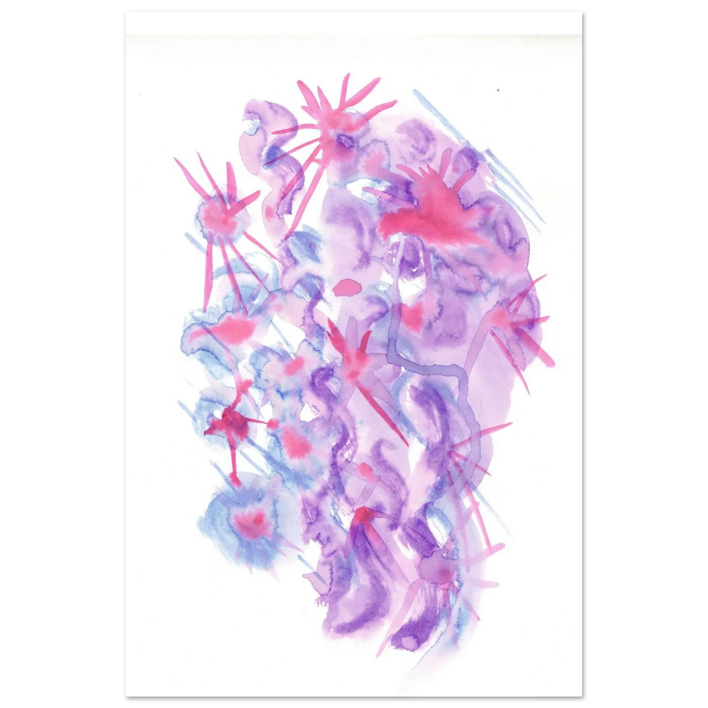 Premium Matte Paper Poster Aquarelle Originale RDJ3-16 - Laure Leprince - Artiste Peintre