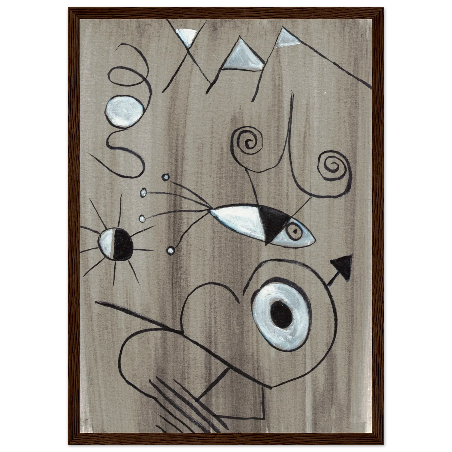 Affiche encadrée bois | Papier mat qualité musée | Aquarelle originale Laure Leprince - Laure Leprince - Artiste Peintre