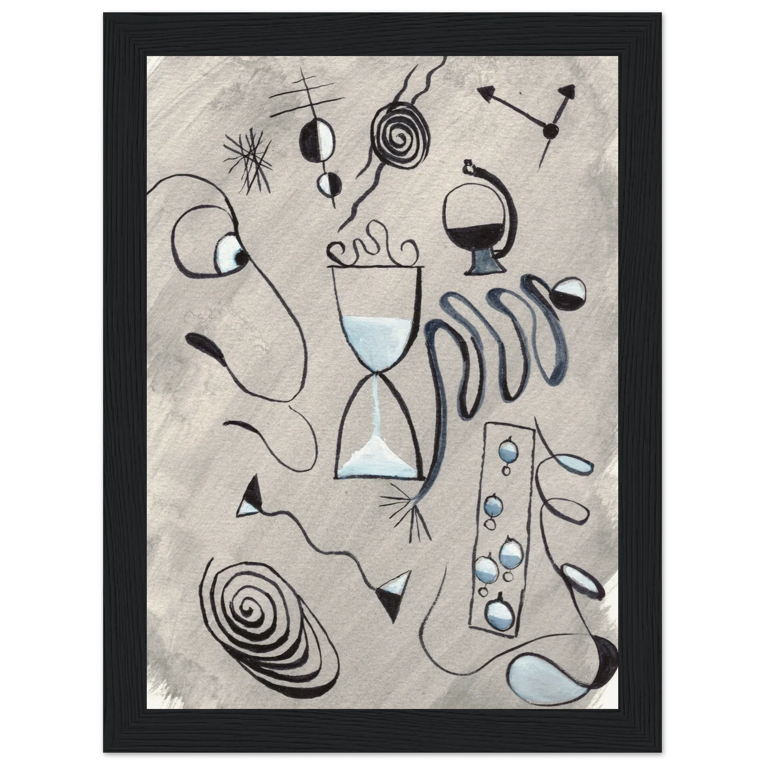 Affiche encadrée bois | Papier mat qualité musée | Aquarelle originale Laure Leprince - Laure Leprince - Artiste Peintre