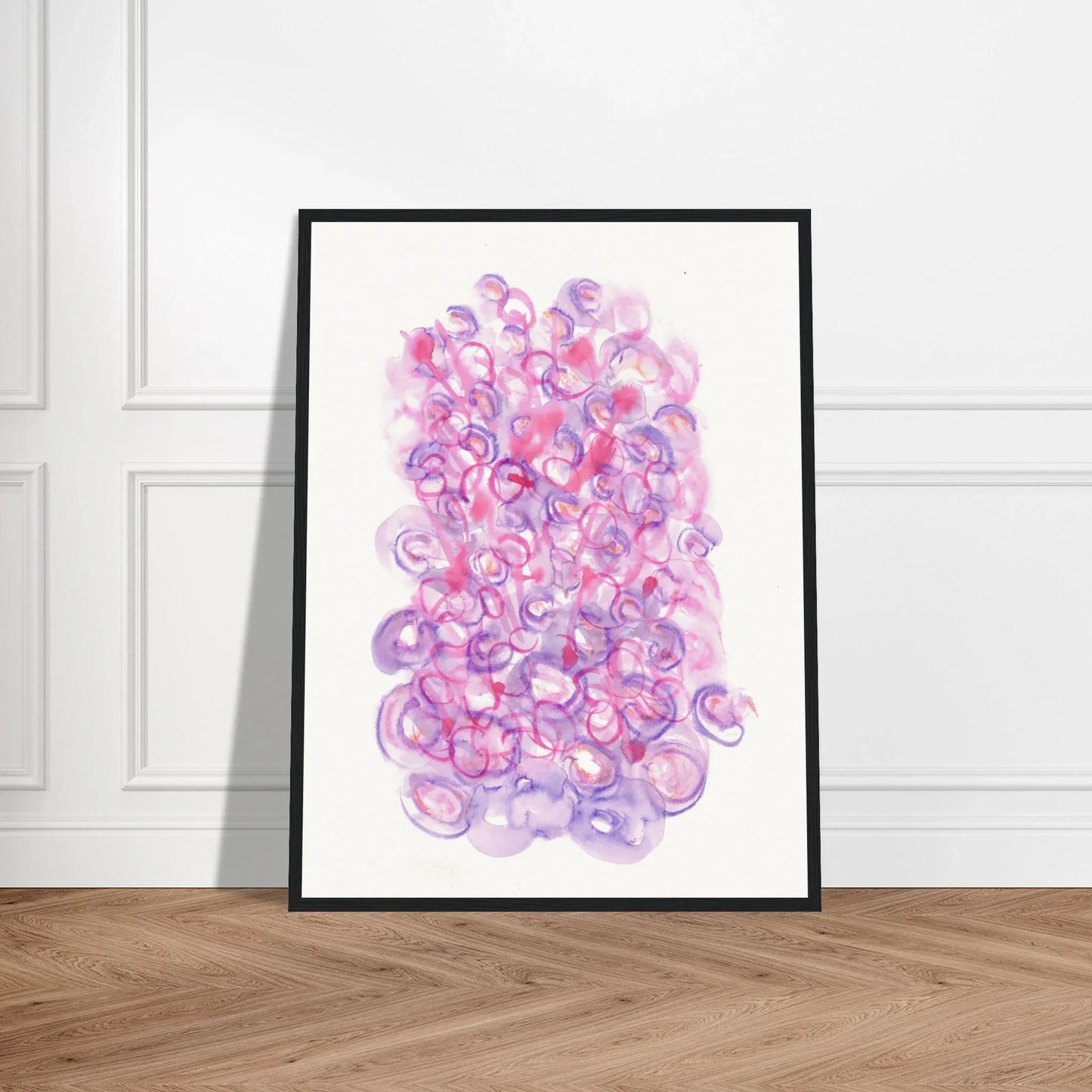 Affiche Encadrée Museum-Quality Matte Paper Wooden Framed Floraison Intime - Laure Leprince - Artiste Peintre