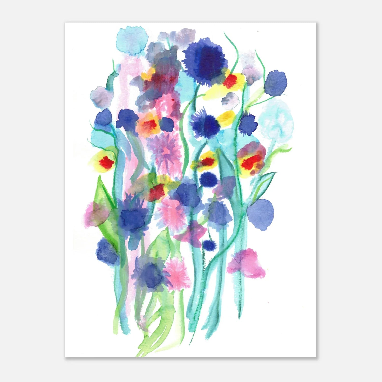 Affiche premium sur papier mat Jardin Chromatique – Art mural de qualité supérieure - Laure Leprince - Artiste Peintre