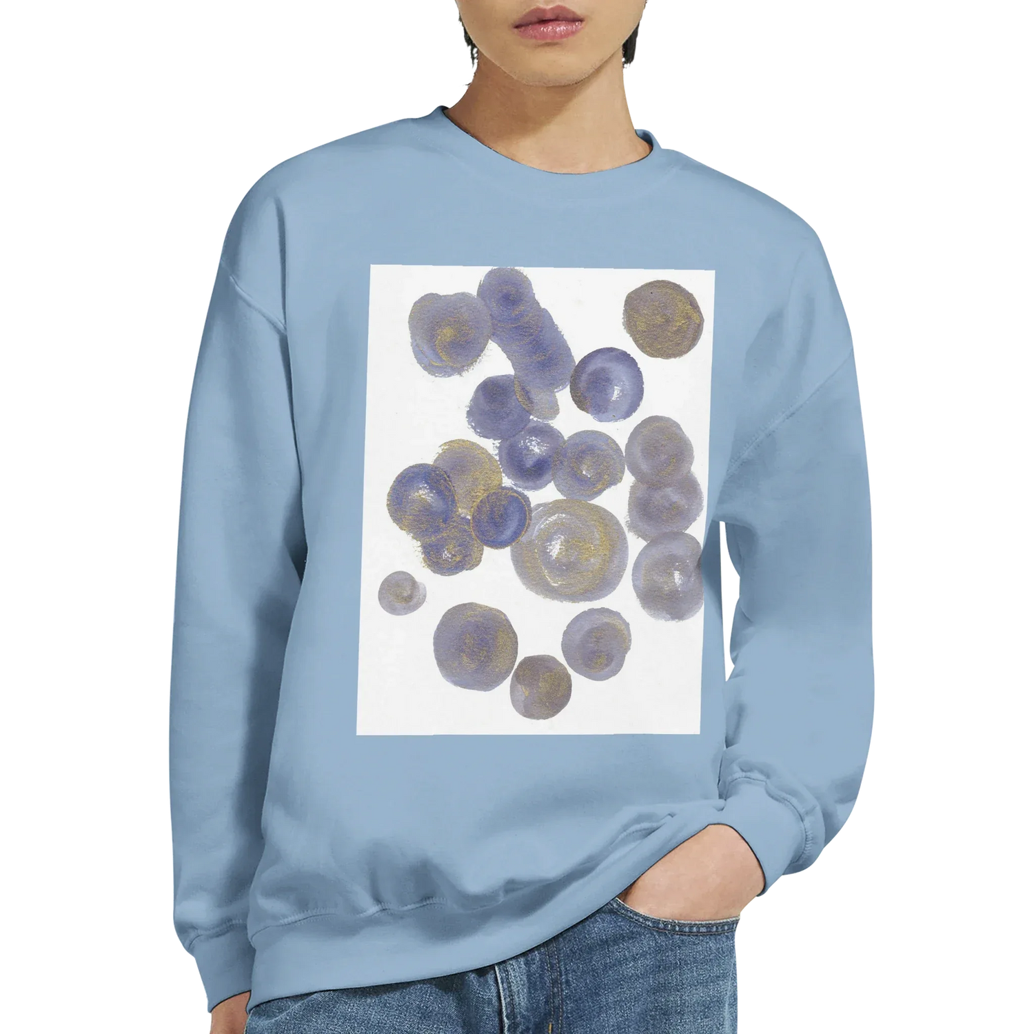 Sweatshirt Unisexe Classique Spheres – Impression Artistique Multicolore - Laure Leprince - Artiste Peintre