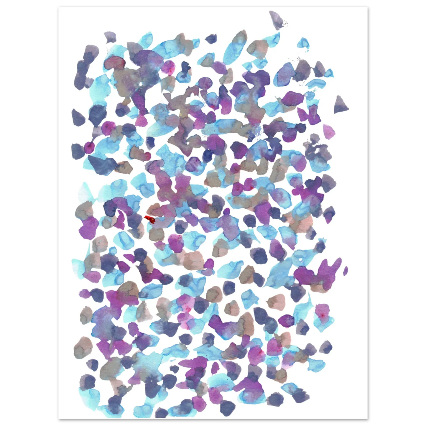 Affiche premium sur papier mat Fragments indigo – Art mural de qualité supérieure - Laure Leprince - Artiste Peintre