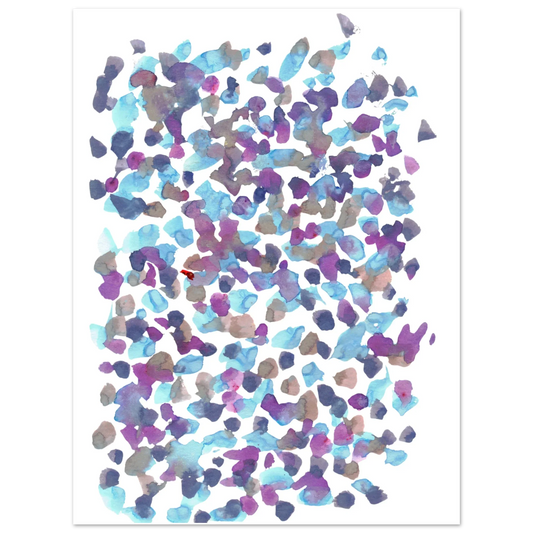 Affiche premium sur papier mat Fragments indigo – Art mural de qualité supérieure - Laure Leprince - Artiste Peintre
