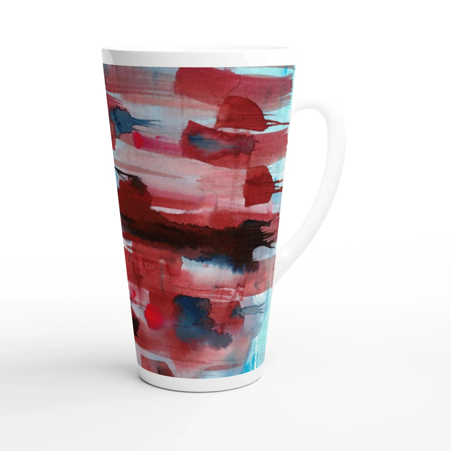 Mug à Latte en Céramique 500 ml Crimson Tower – Élégant, durable et brillant - Laure Leprince - Artiste Peintre