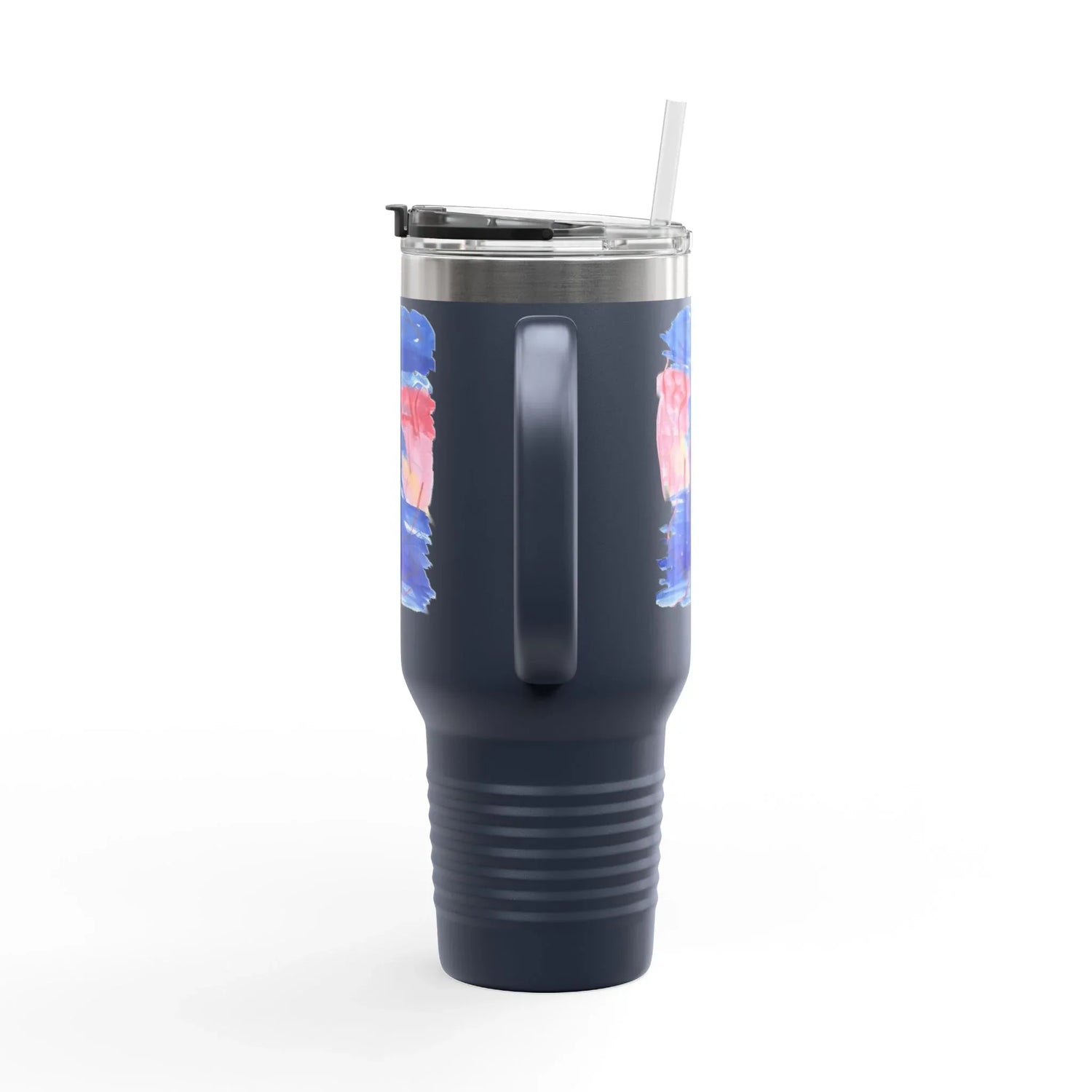 40oz Insulated Travel Mug – Midnight SirenWatercolor Design - Laure Leprince - Artiste Peintre