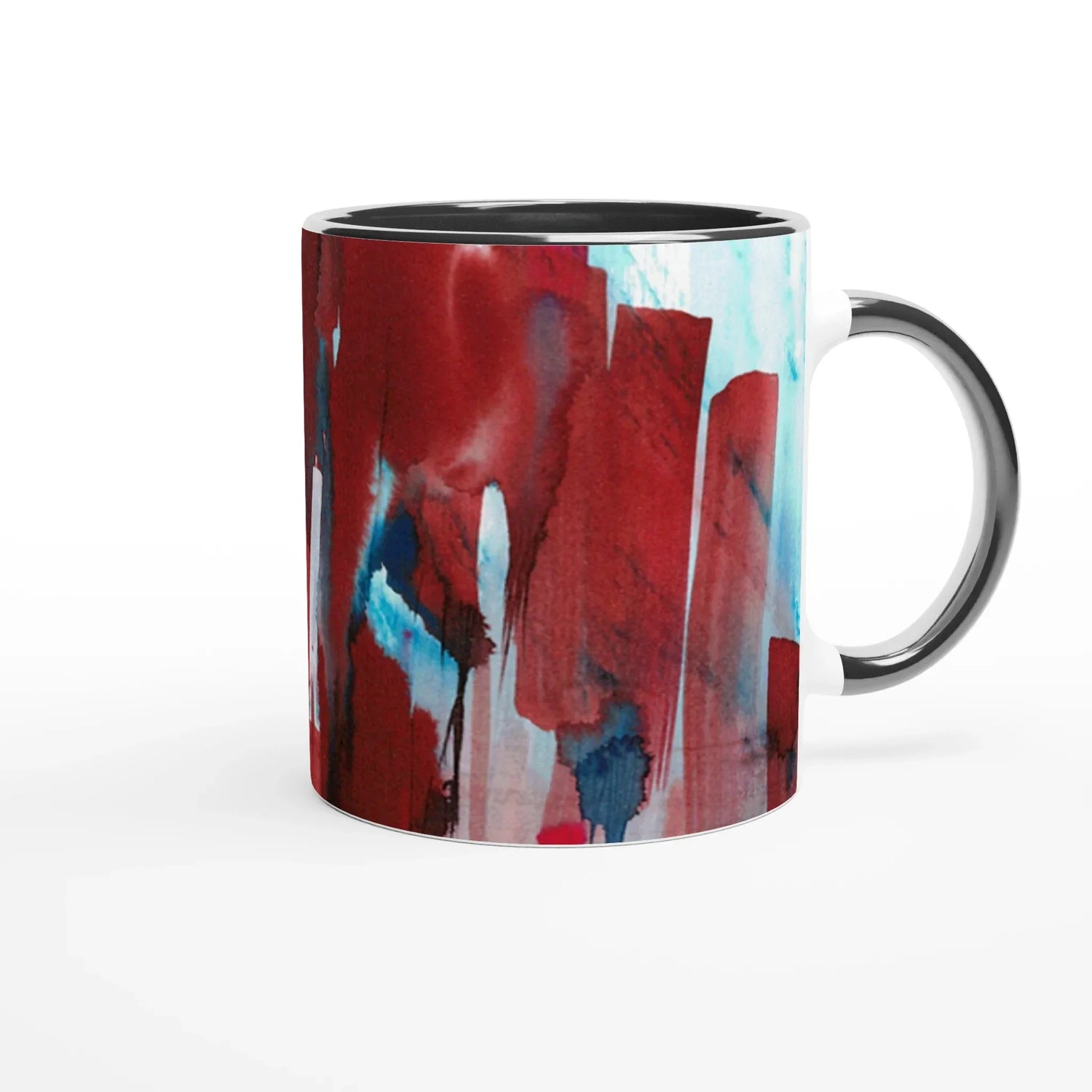 Mug Céramique Blanc 325ml Intérieur Coloré - Crimson Tower Personnalisable - Laure Leprince - Artiste Peintre