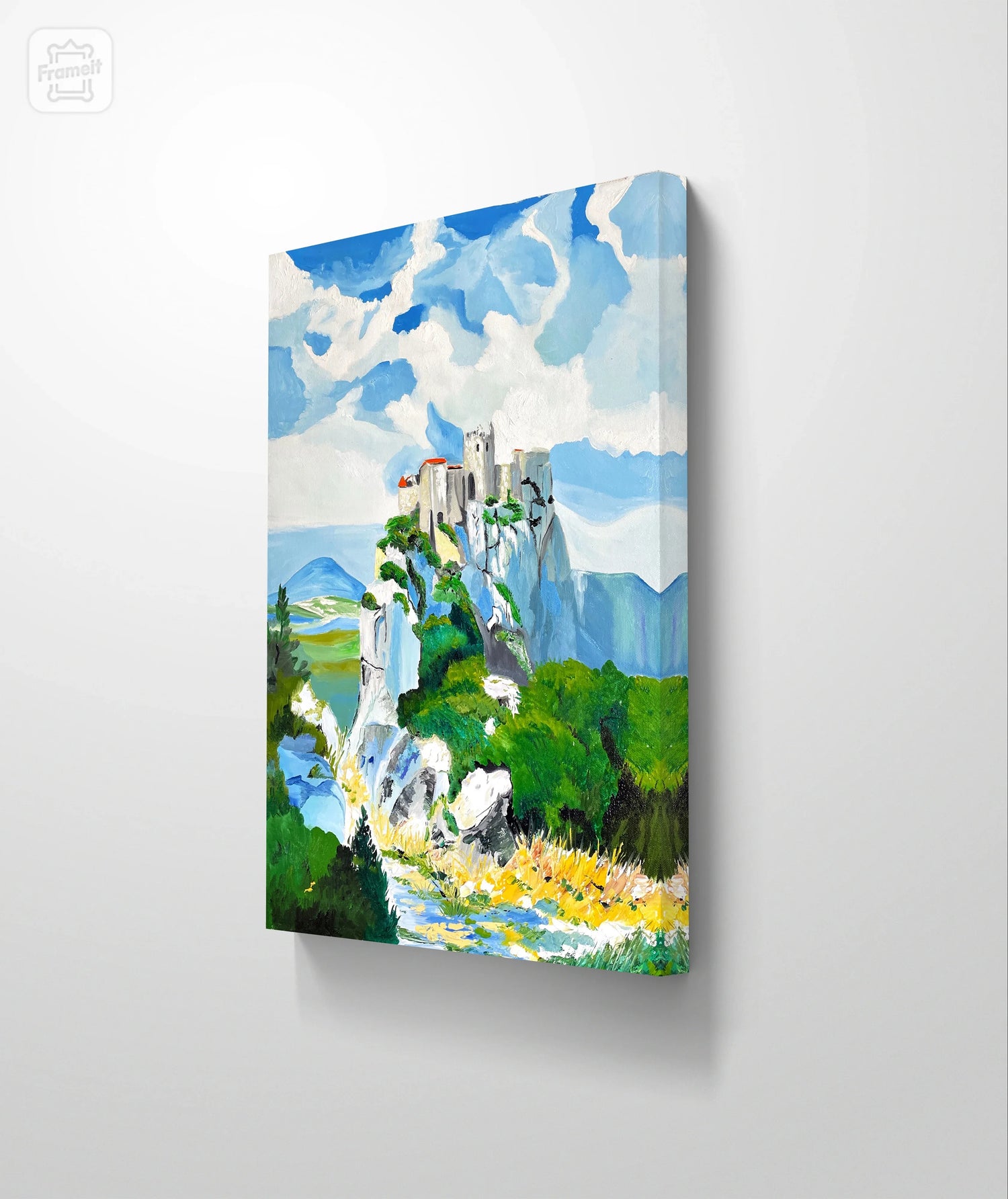 Tableau sur toile « Les Baux de Provence » – Impression sur toile tendue prête à accrocher - Laure Leprince - Artiste Peintre