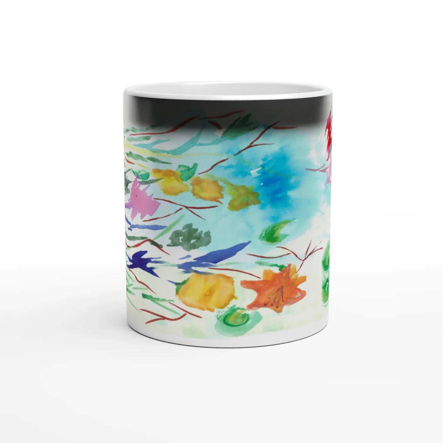 Mug magique en céramique 325 ml Jardn Lumineux – Révèlez votre motif à la chaleur - Laure Leprince - Artiste Peintre