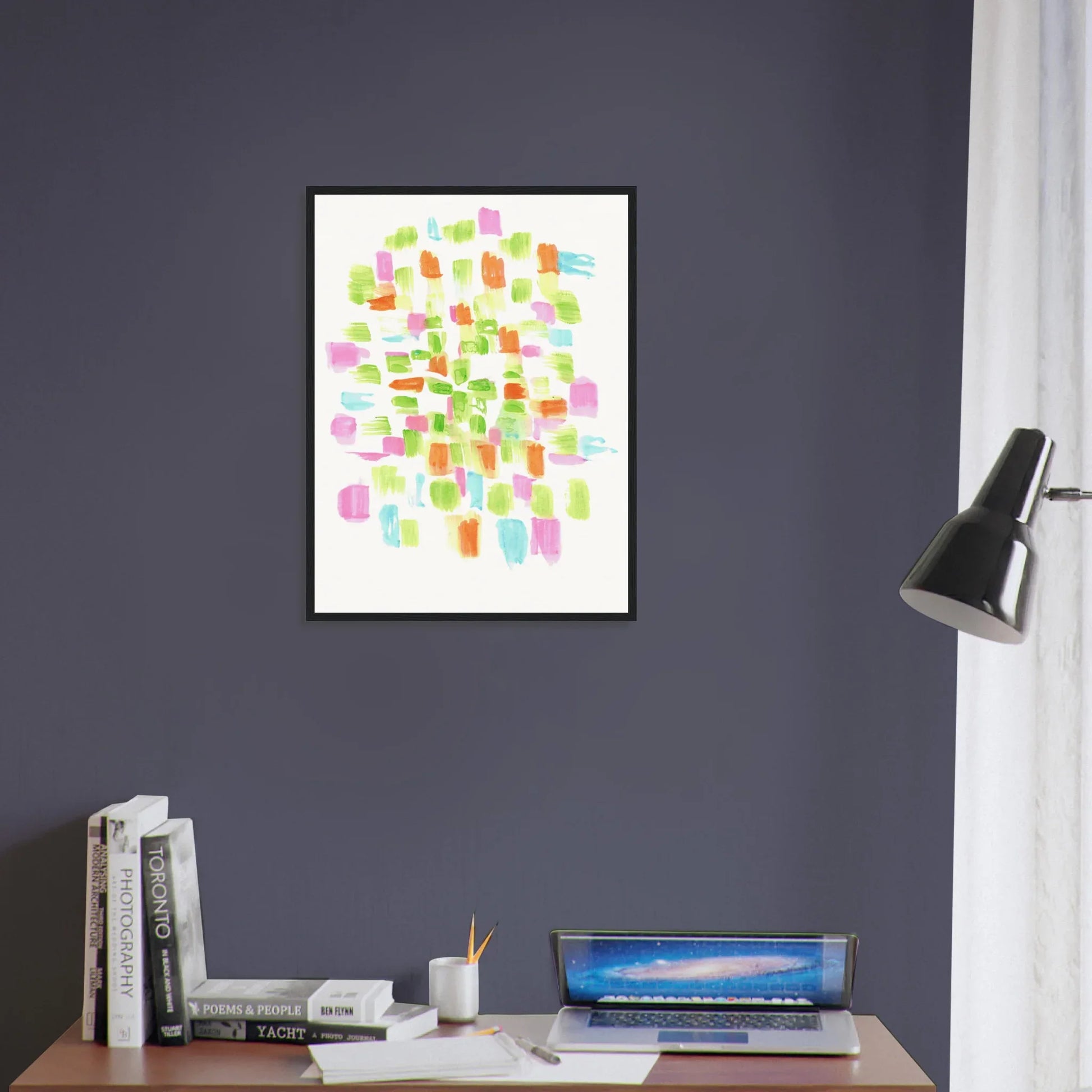 Affiche Encadrée Museum-Quality Matte Paper Wooden Framed Poste Pastel Mosaïc - Laure Leprince - Artiste Peintre