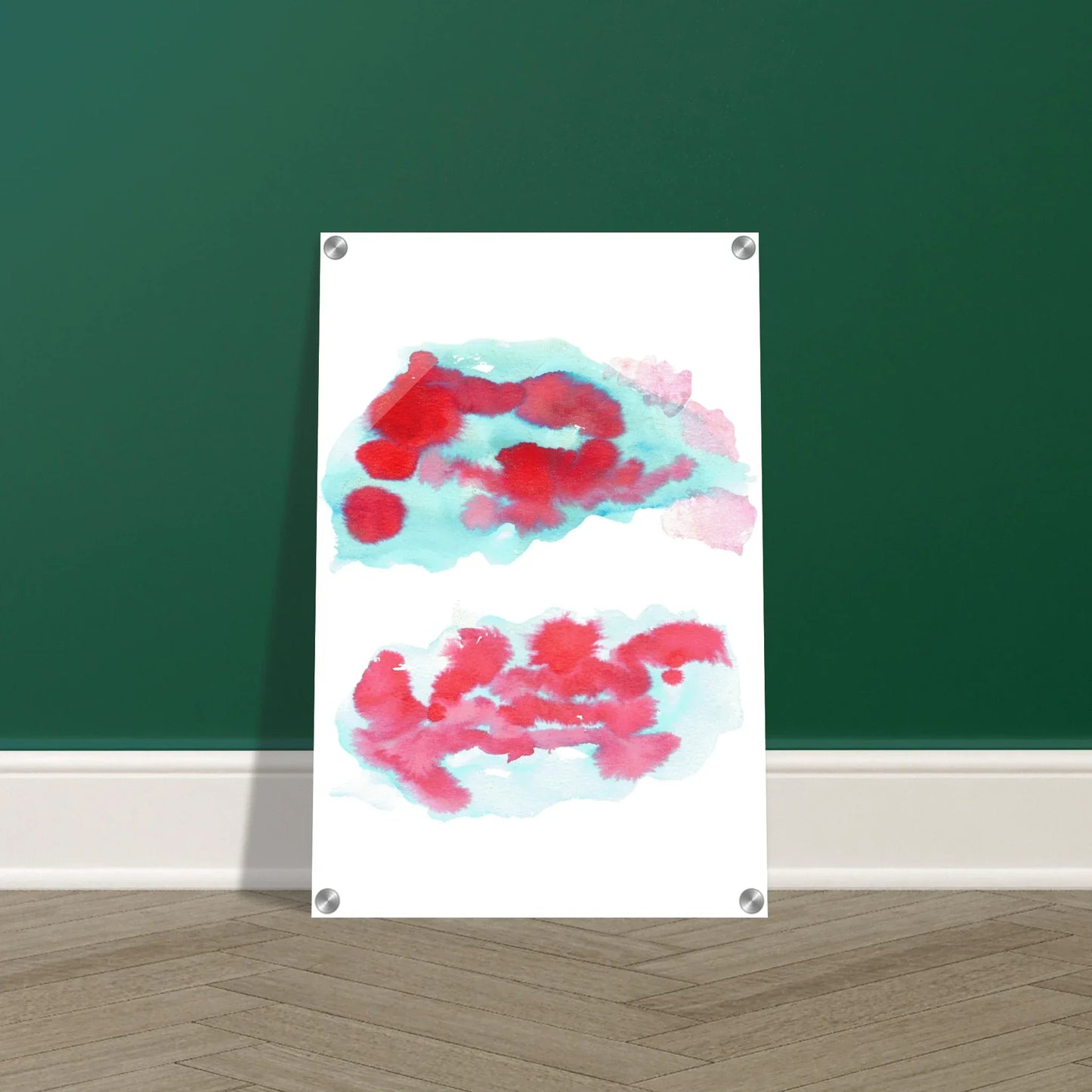 Impression sur acrylique brillante Brumes Carmin | Art contemporain par Laure Leprince - Laure Leprince - Artiste Peintre