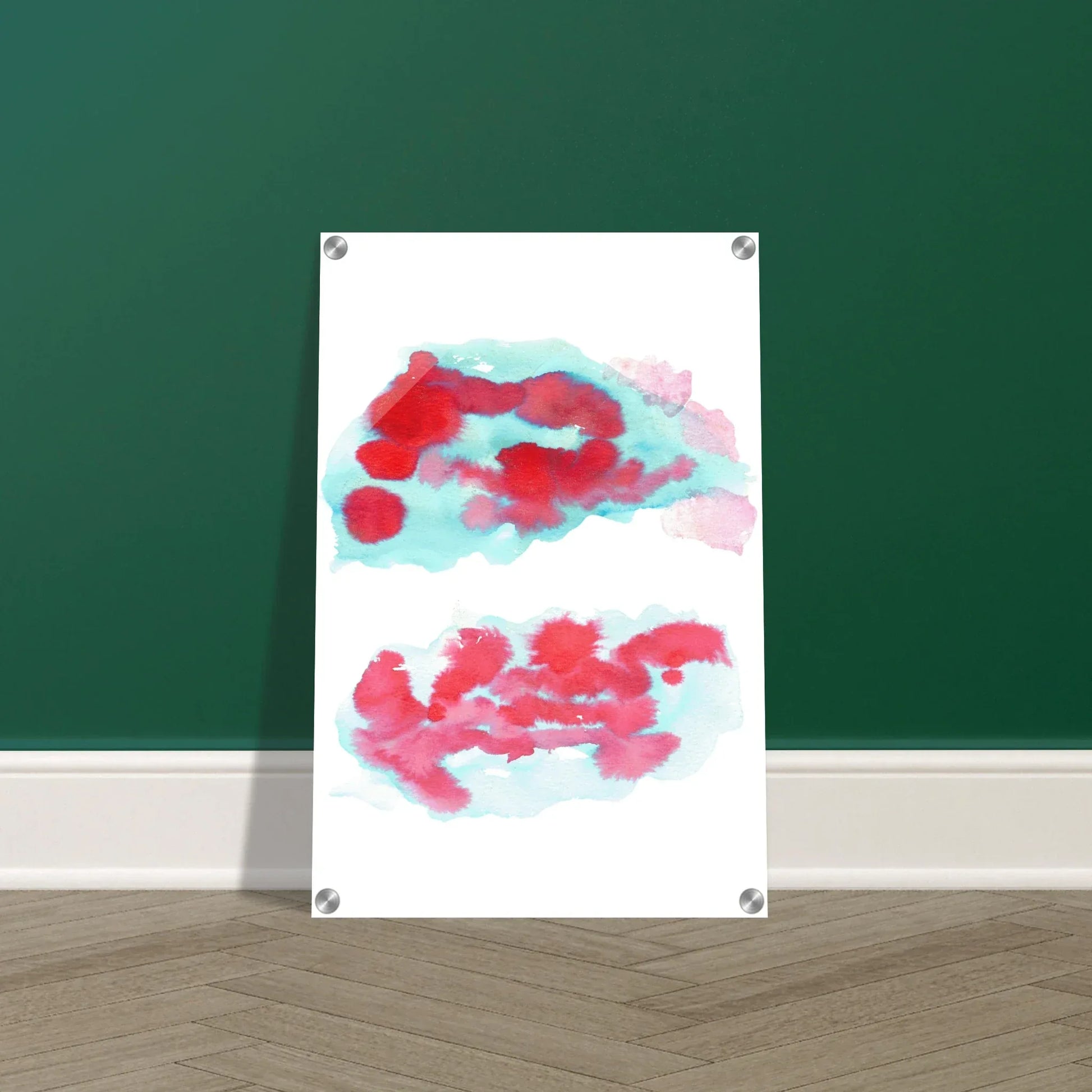 Impression sur acrylique brillante Brumes Carmin | Art contemporain par Laure Leprince - Laure Leprince - Artiste Peintre