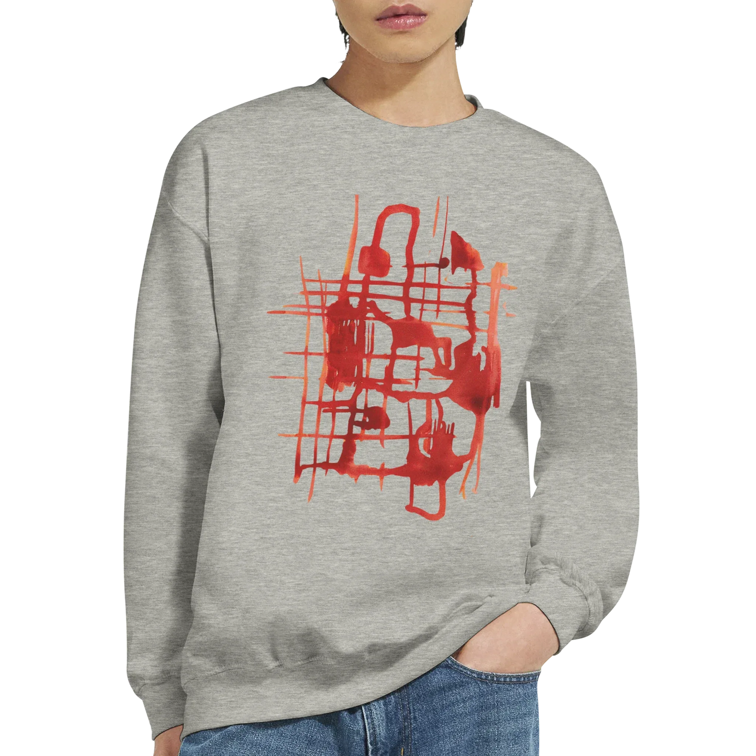 Sweatshirt Unisexe Classique Solar Frame – Impression Artistique Multicolore - Laure Leprince - Artiste Peintre