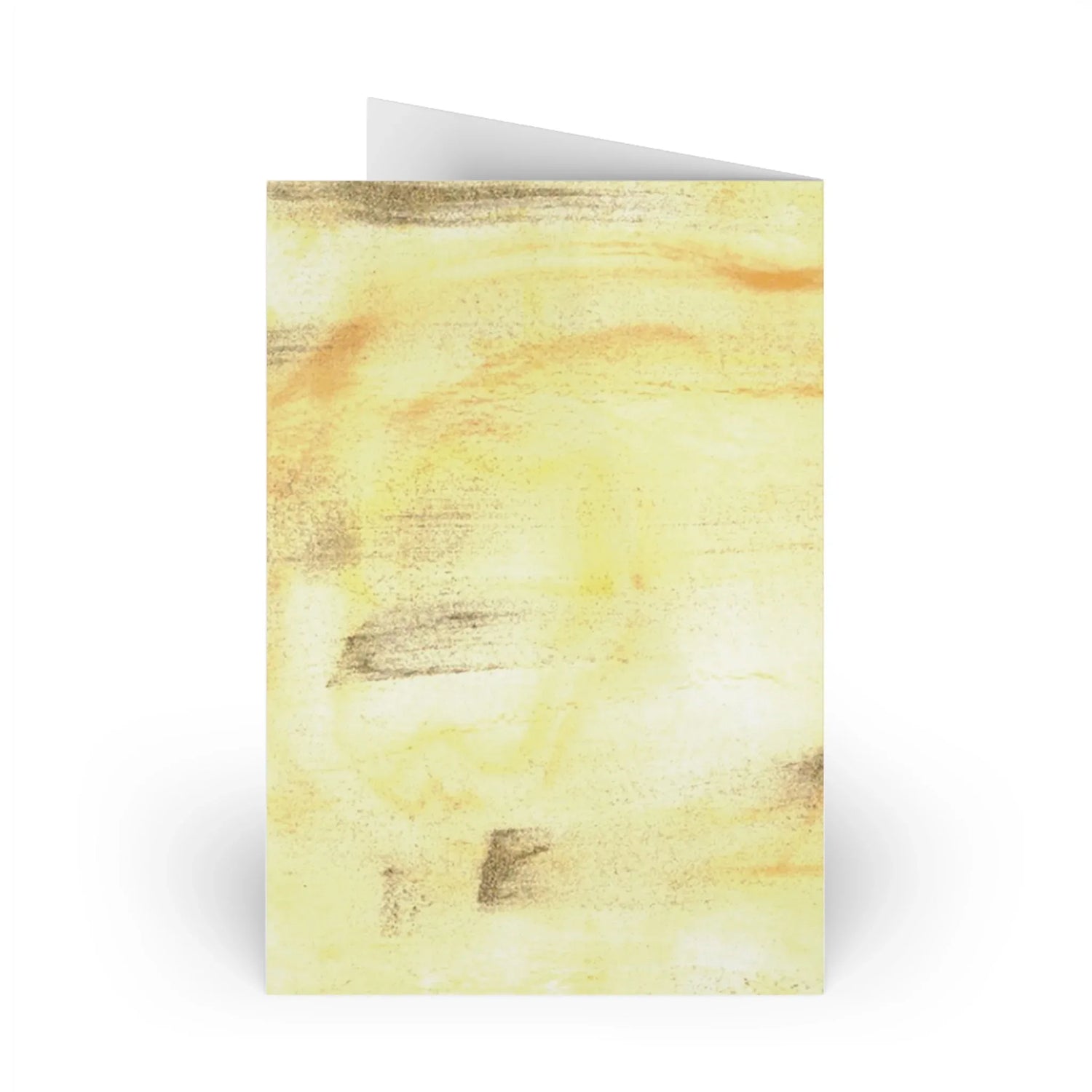 Golden Haze Watercolor Leaf Greeting Card - Elegant - Laure Leprince - Artiste Peintre