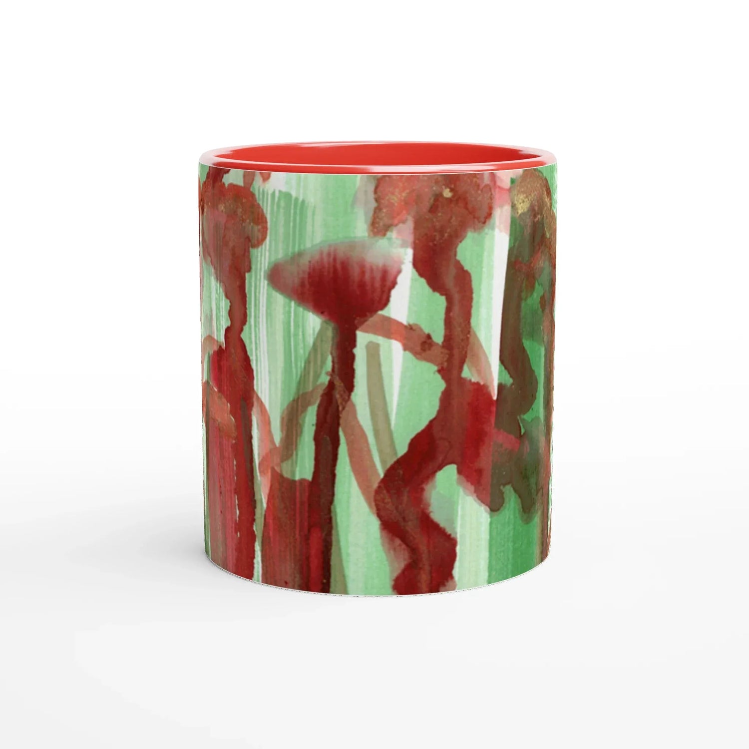 Mug Céramique Blanc 325ml Intérieur Coloré - Forest Choir Personnalisable - Laure Leprince - Artiste Peintre